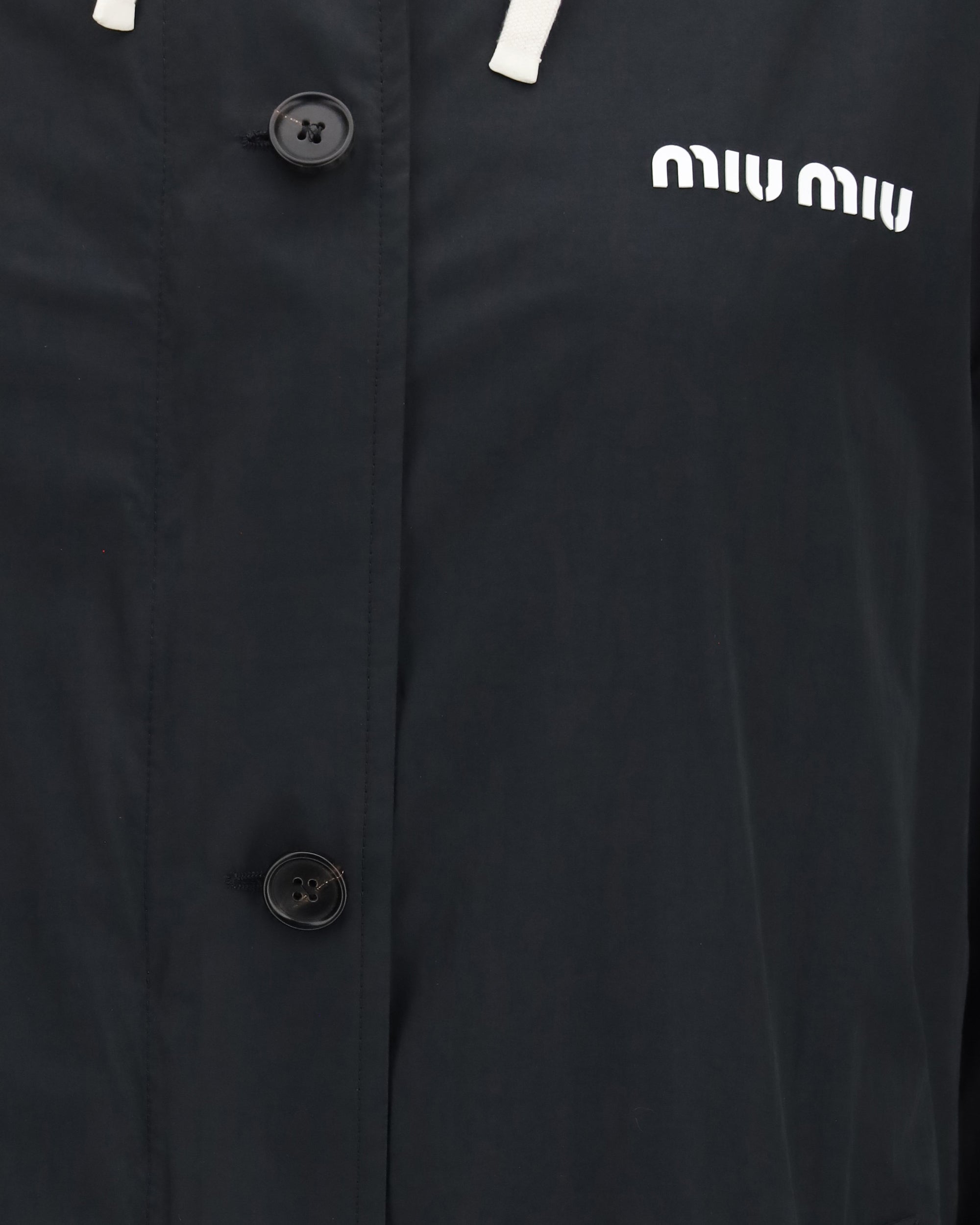 Miu Miu Panama Fleece Single-Breasted Peacoat