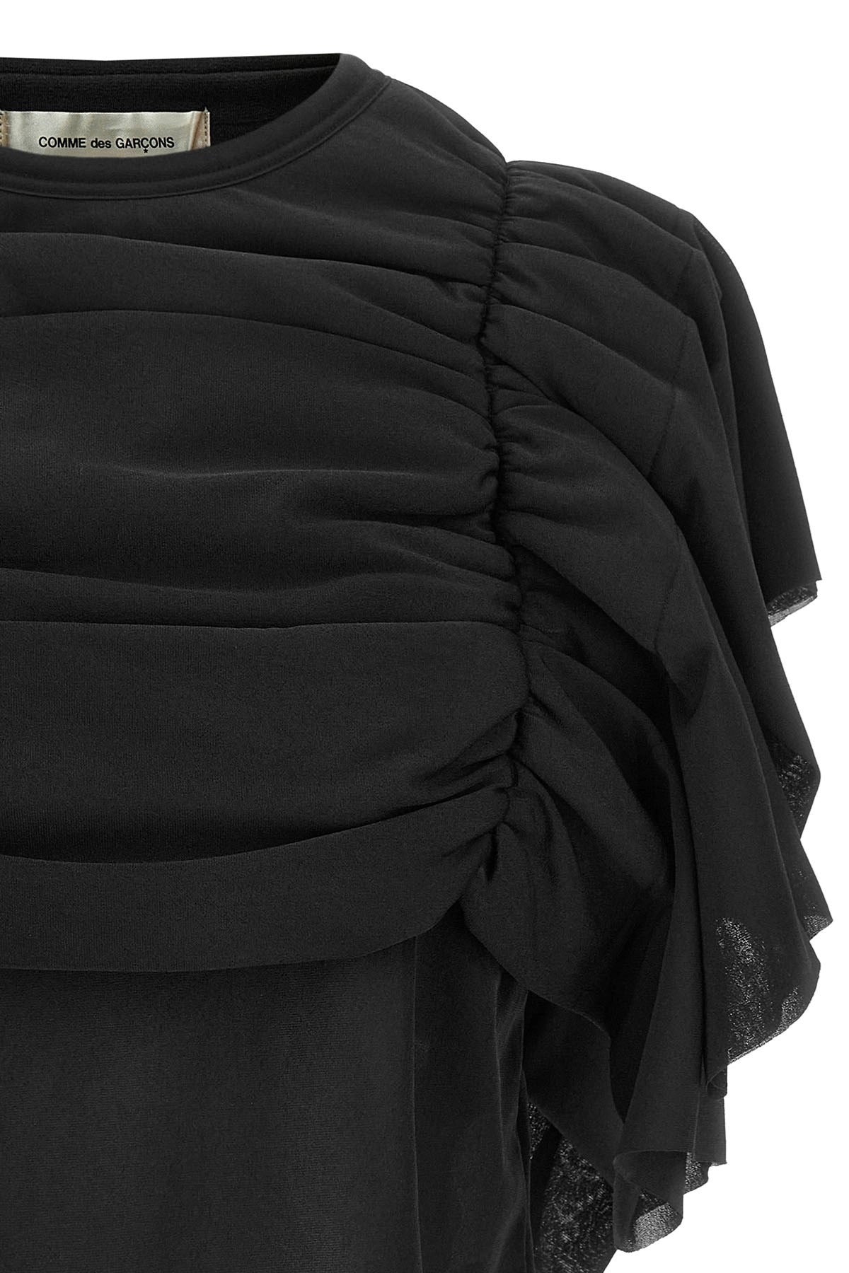Comme Des Garçons Black Ruffle Top