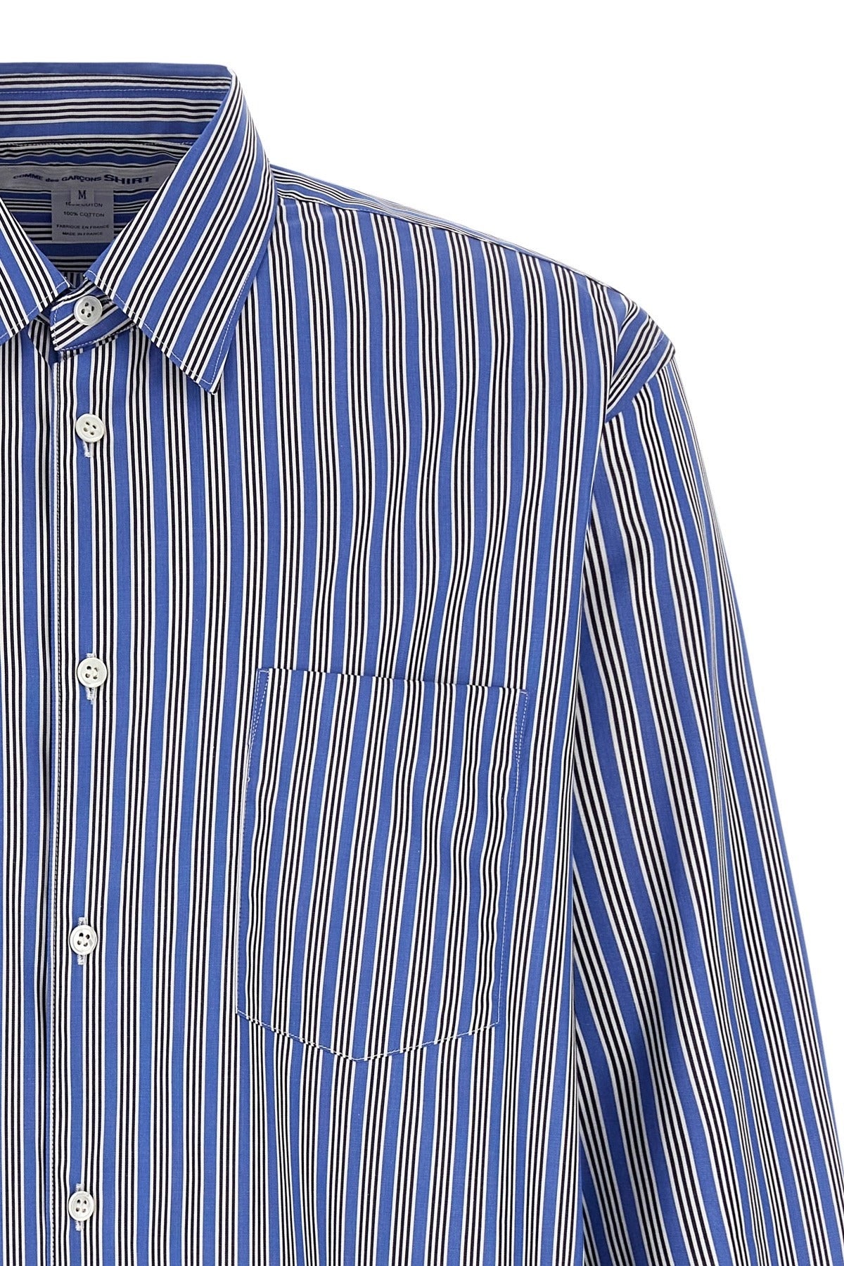 Comme Des Garçons Vertical Striped Cotton Shirt