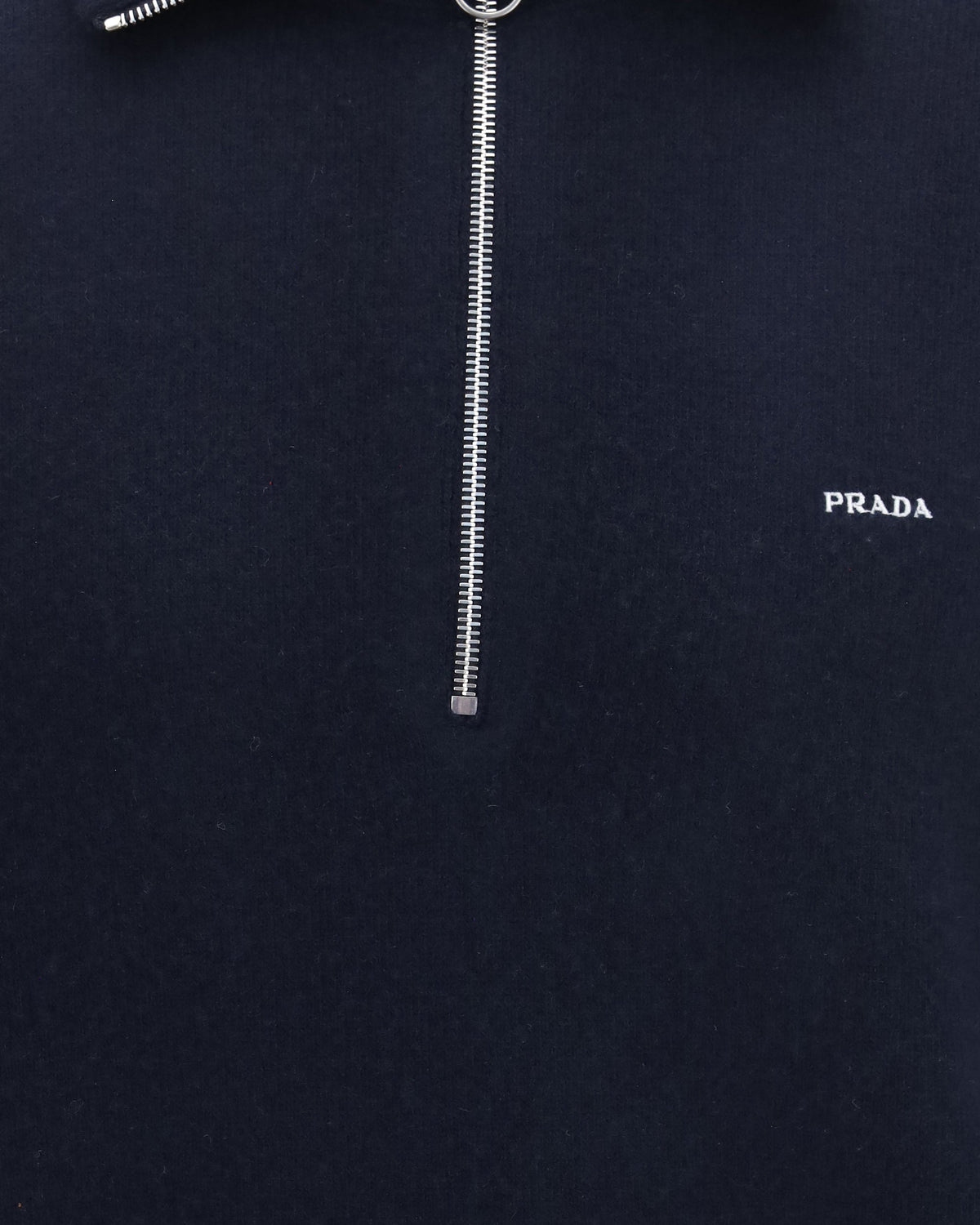 Prada Half-Zip Wool Cashmere Sweater