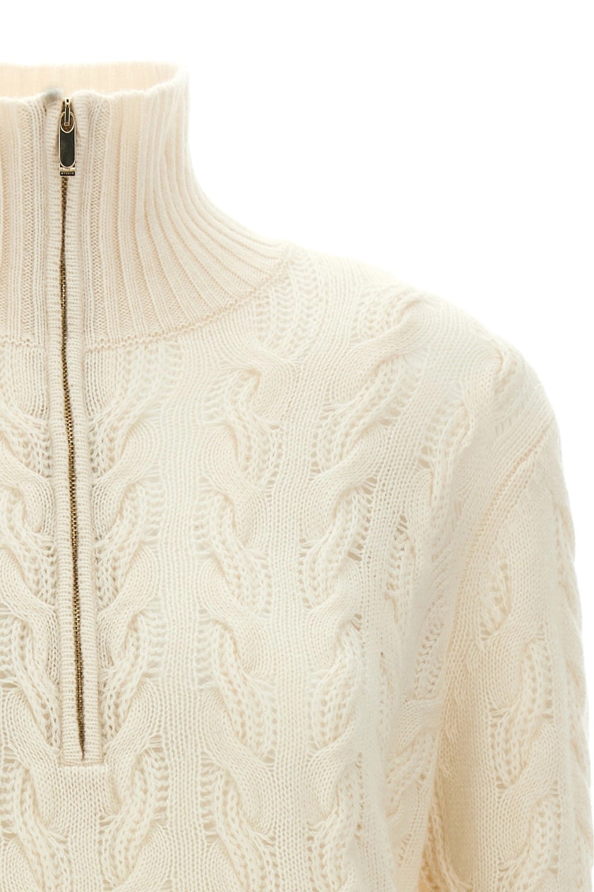 Max Mara Colle Half-Zip Sweater