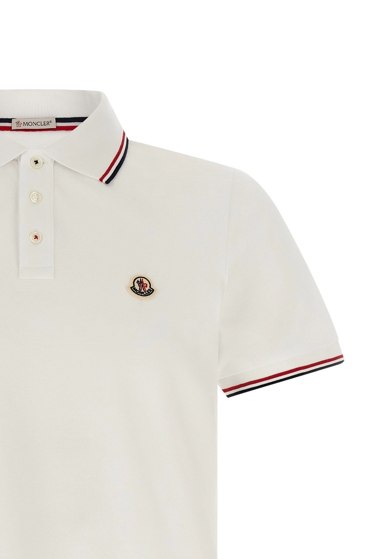 Moncler Tricolor Trim Polo Shirt