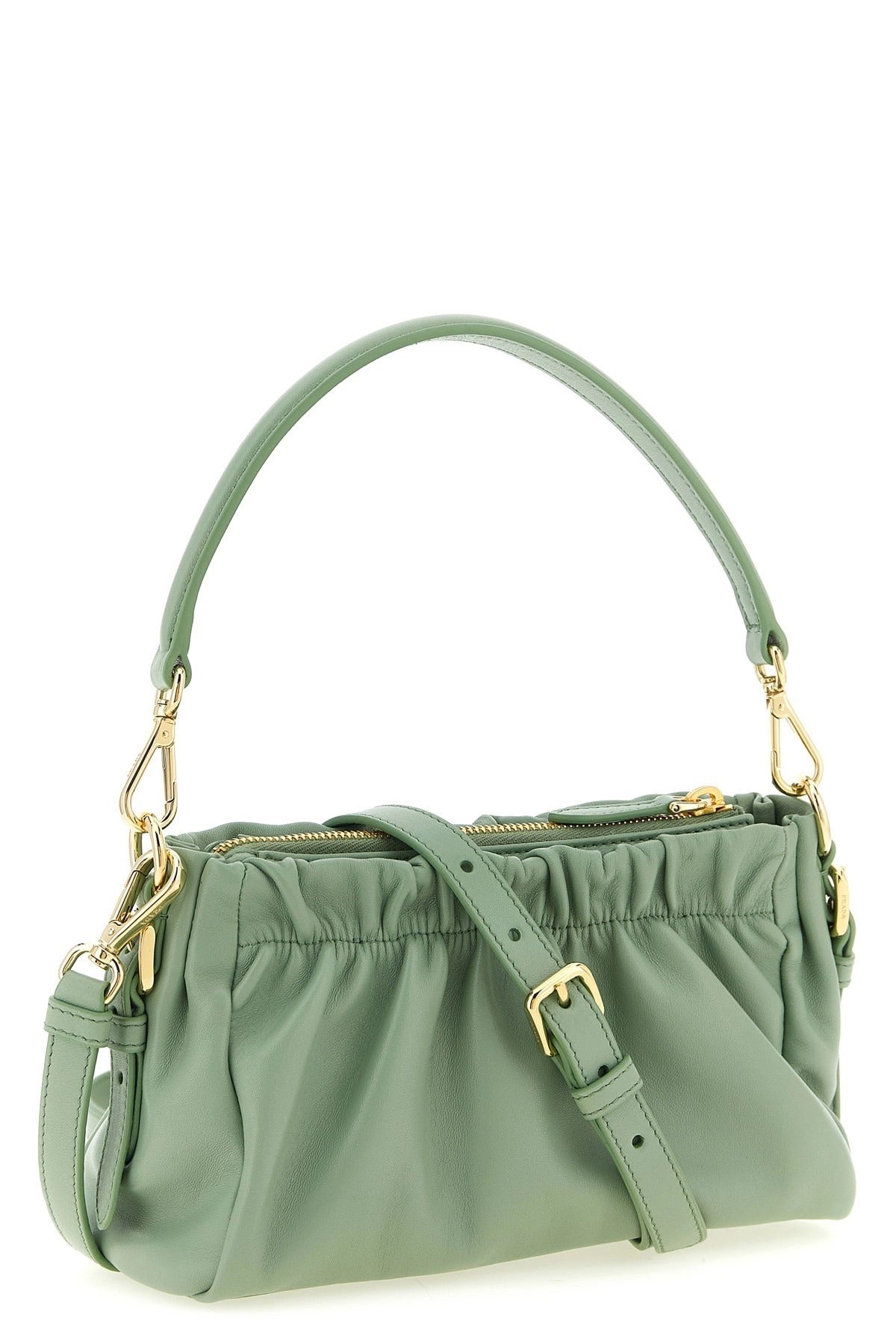 Prada Curled Leather Shoulder Bag