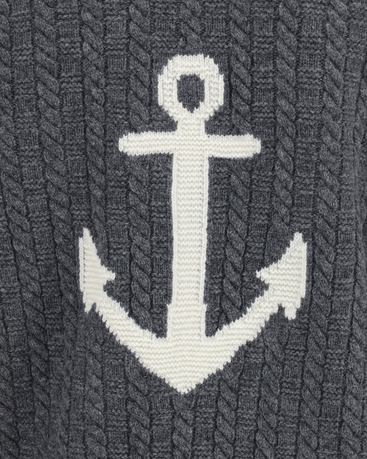 Thom Browne V-Neck Sweater With Anchor Embroidery
