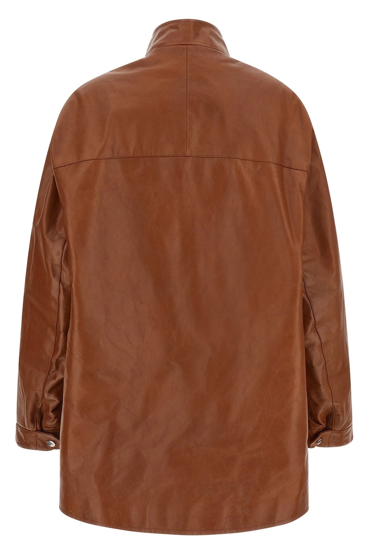Prada Antiqued Leather Caban