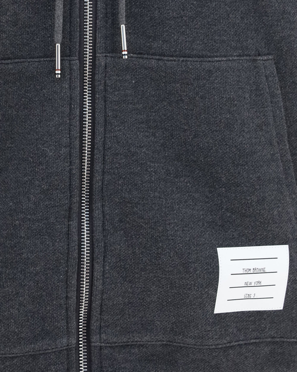 Thom Browne Classic Loopback 4-Bar Zip-Up Hoodie
