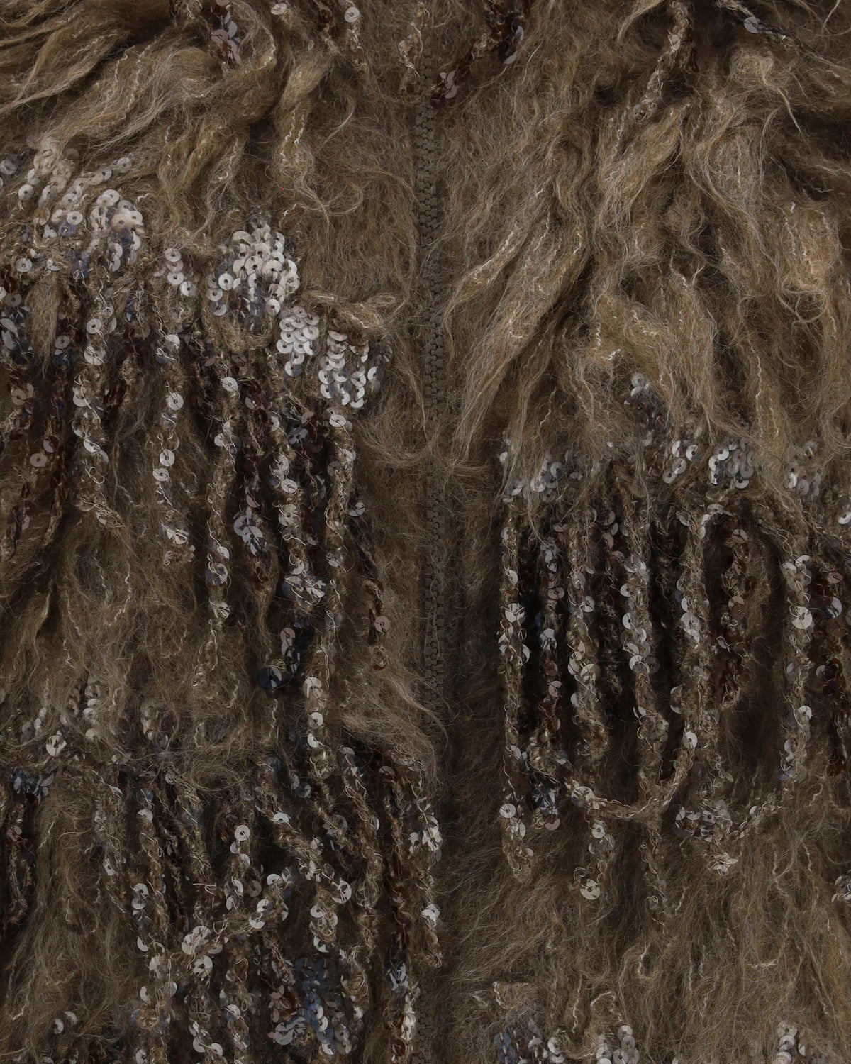 Brunello Cucinelli Mohair-Blend Sequin Zip Cardigan