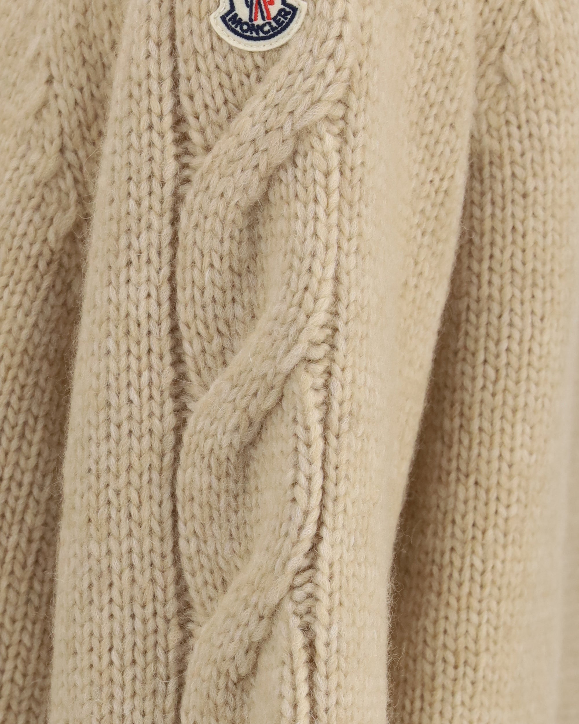 Moncler Alpaca Wool Blend Zip Cardigan