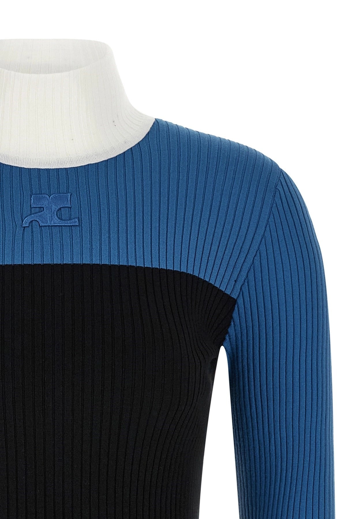 Courrèges Tricolor Ribbed Jersey