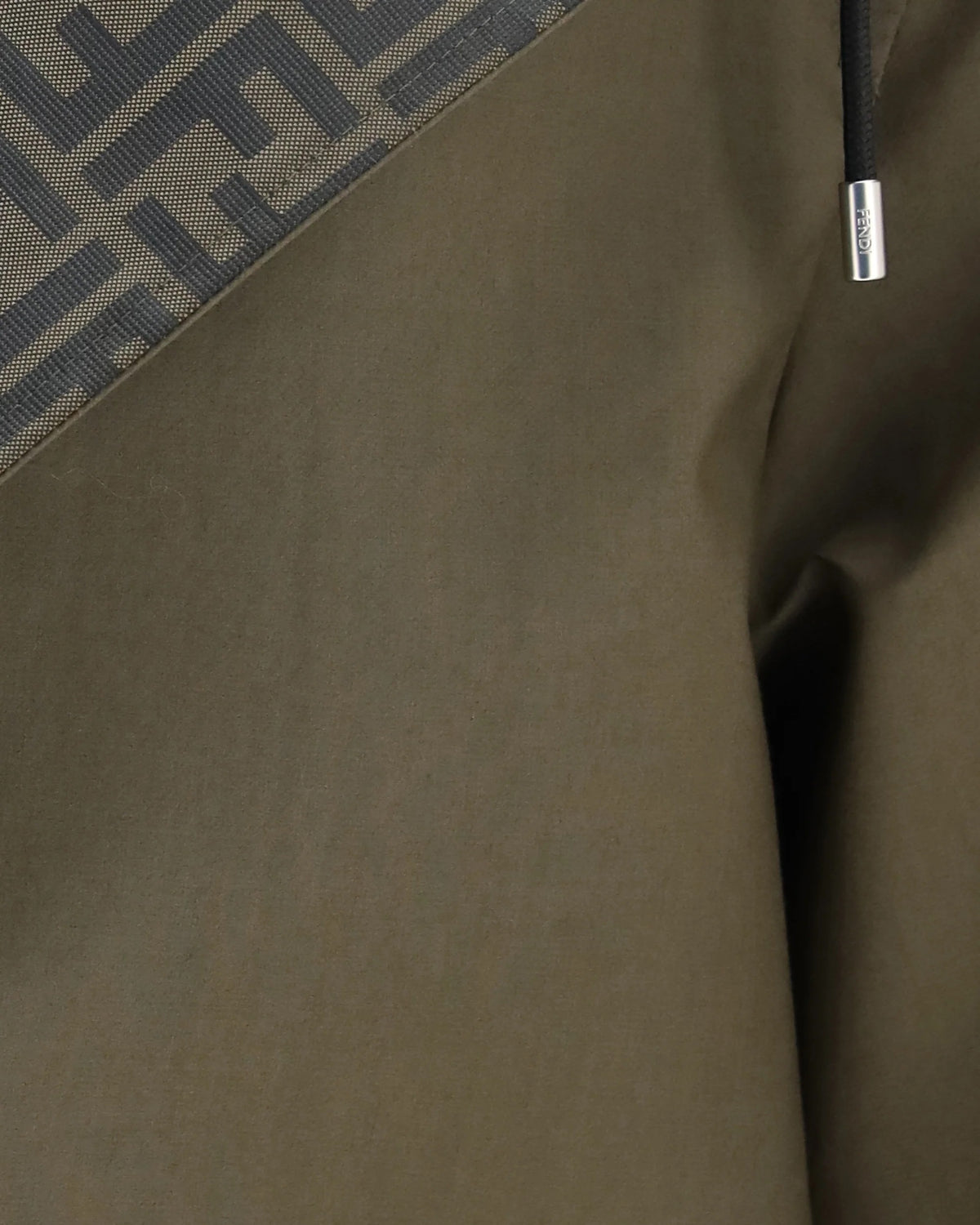 Fendi Mackintosh Fabric Hooded Jacket