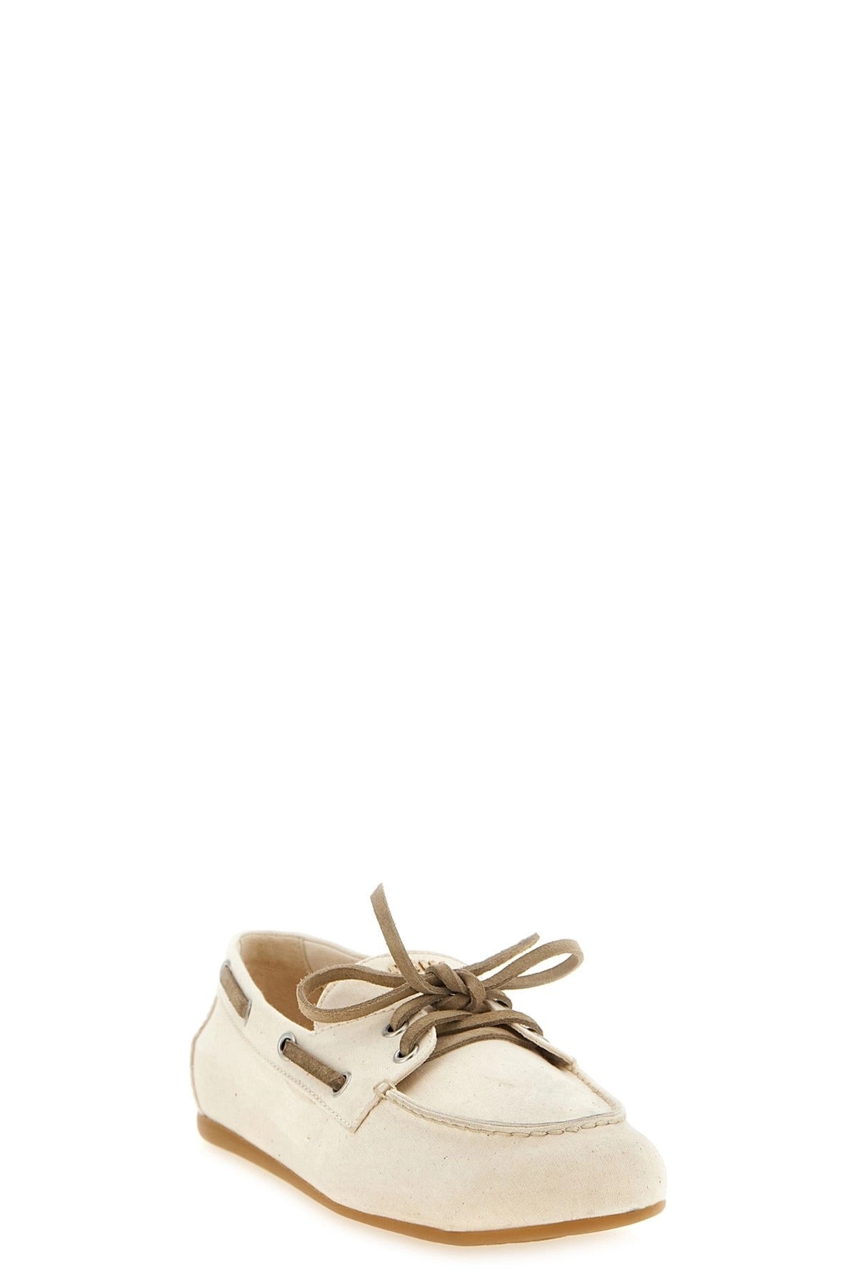 Miu Miu Deck Canvas Boat Shoe