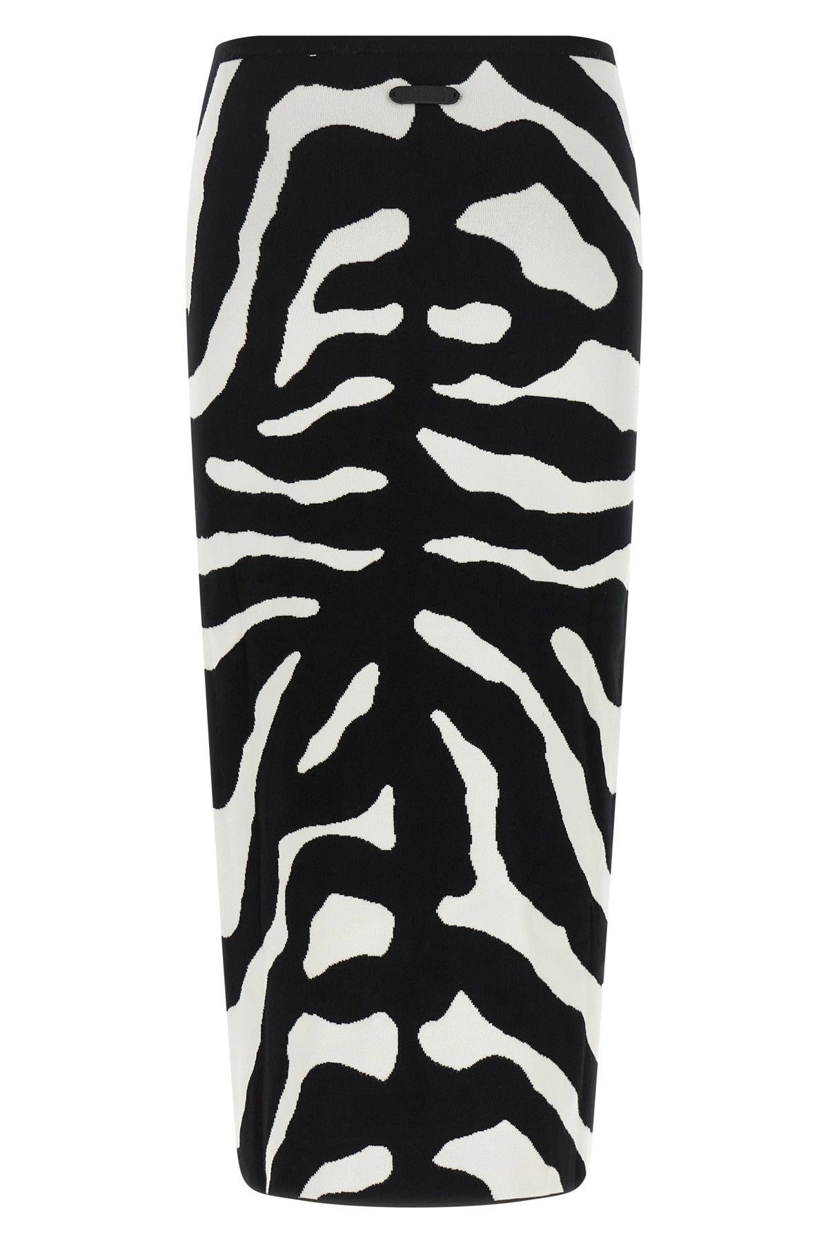 Moschino Zebra Intarsia Midi Skirt