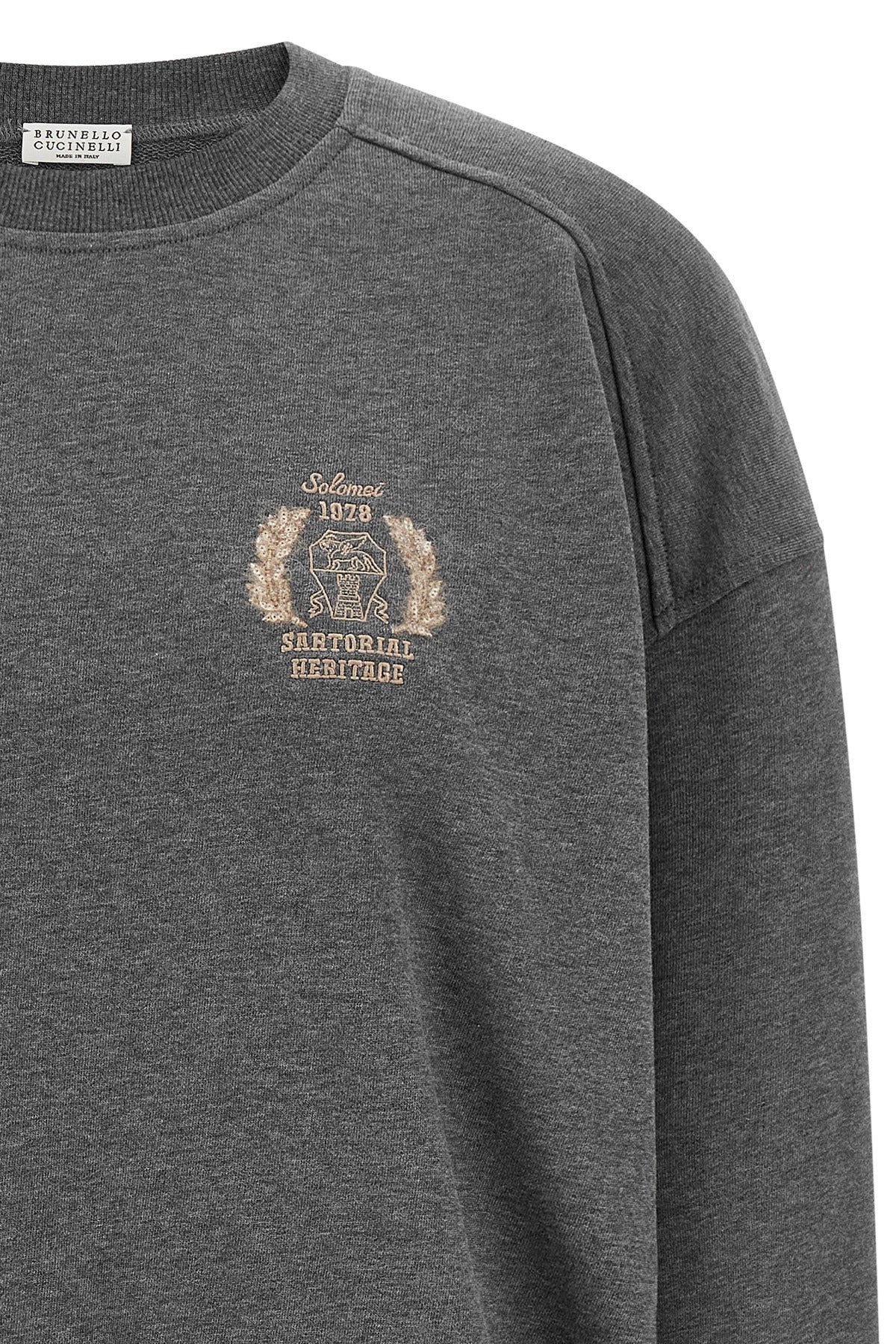 Brunello Cucinelli Coat Of Arms Embroidered Sweatshirt