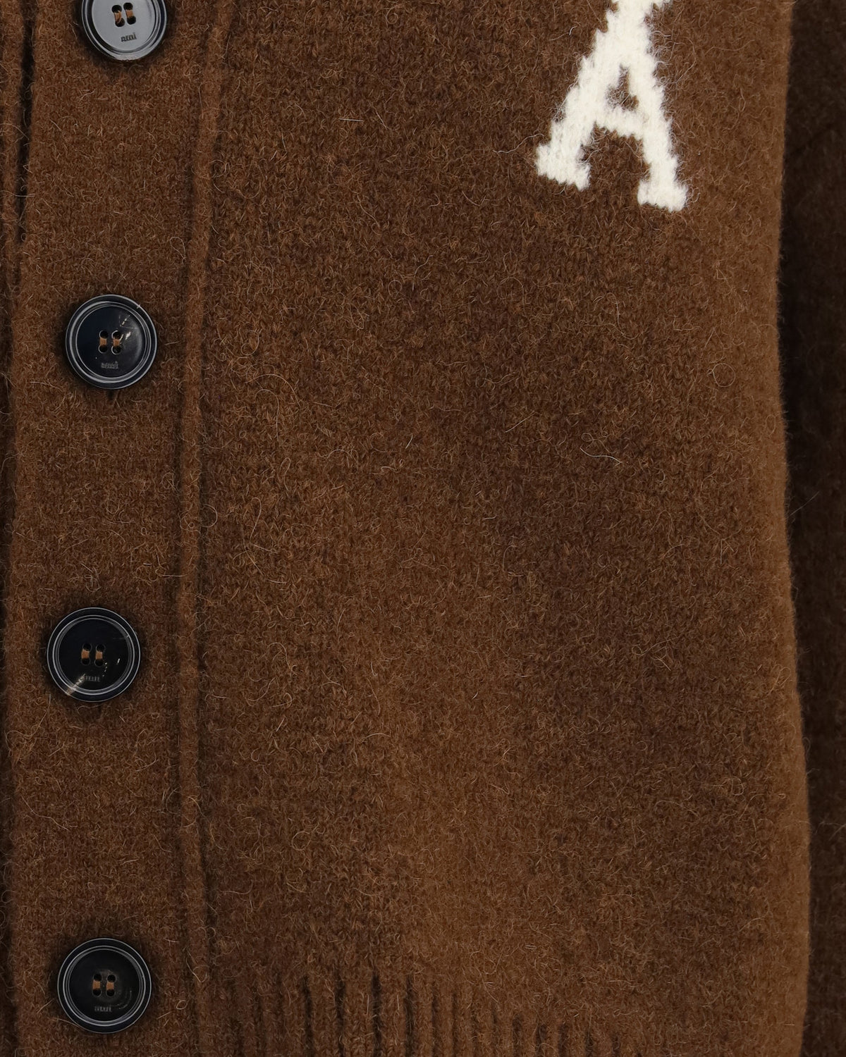 Ami Paris Ami De Coeur Alpaca Cardigan