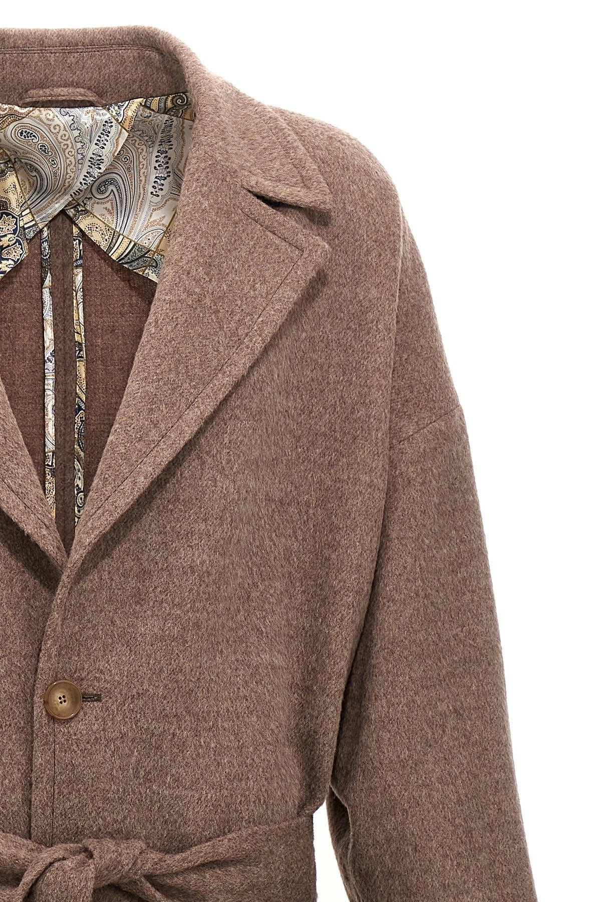 Etro Single-Breasted 울 코트