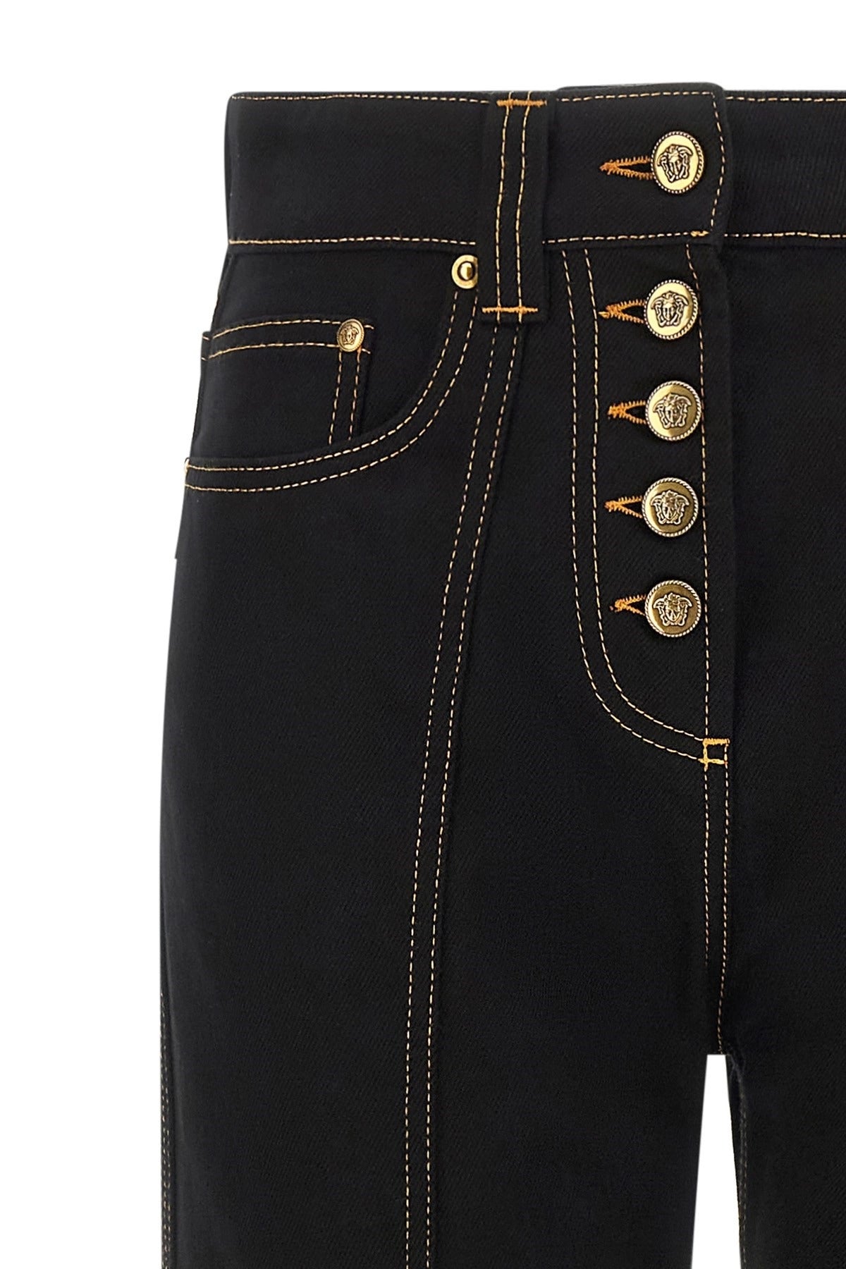 Versace High Waist Straight Leg Jeans
