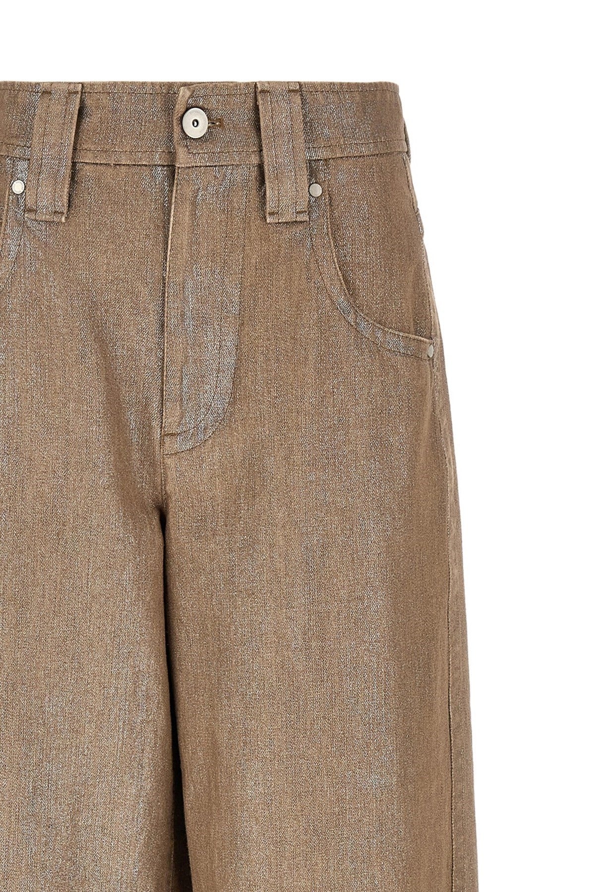 Brunello Cucinelli Baggy Lamé Jeans