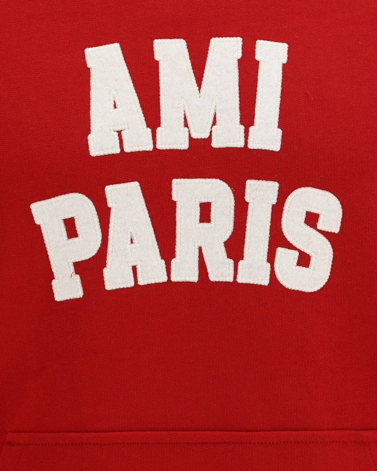 Ami Paris Embroidered Cotton Hoodie