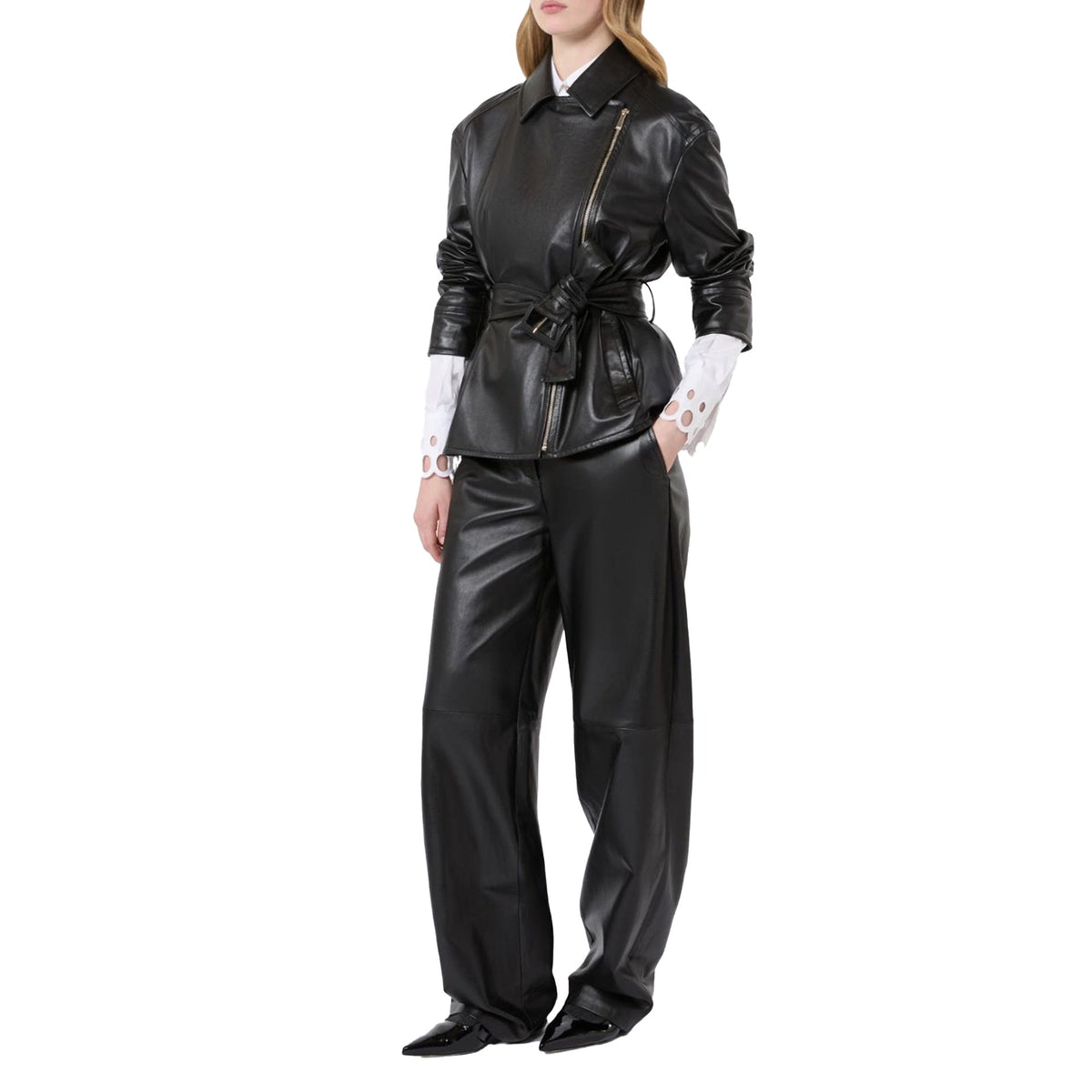 Max Mara Giusto Nappa Leather Jacket