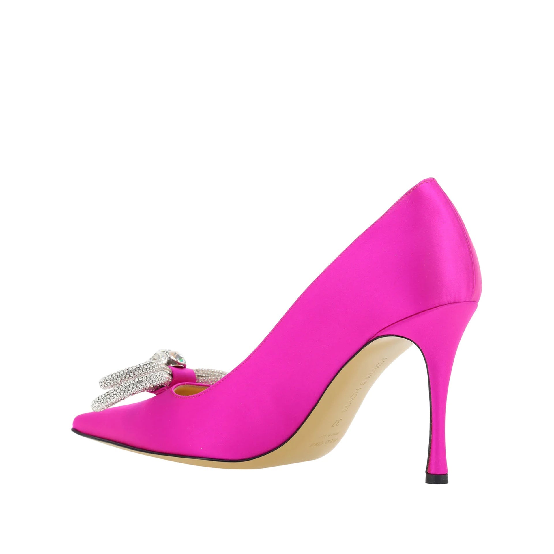 Doppel-Schleifen-Satin-Pumps