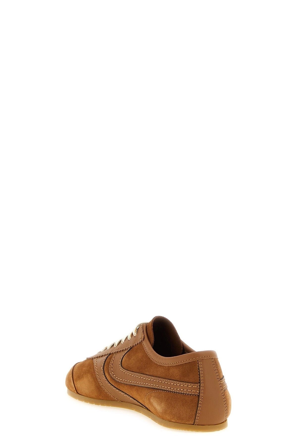 Dries Van Noten Beige Suede Retro Sneakers