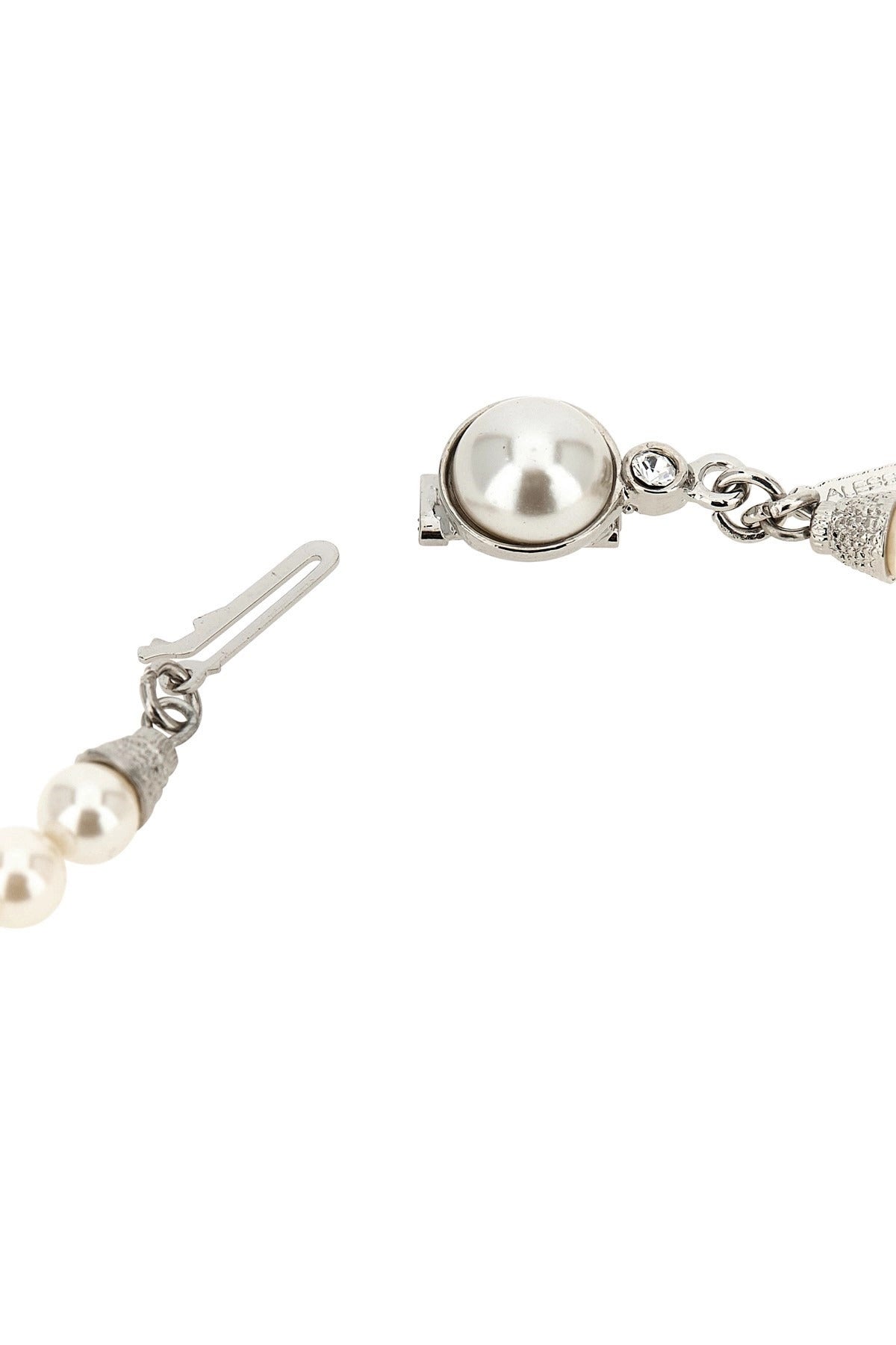 Alessandra Rich Pearl Crystal Necklace