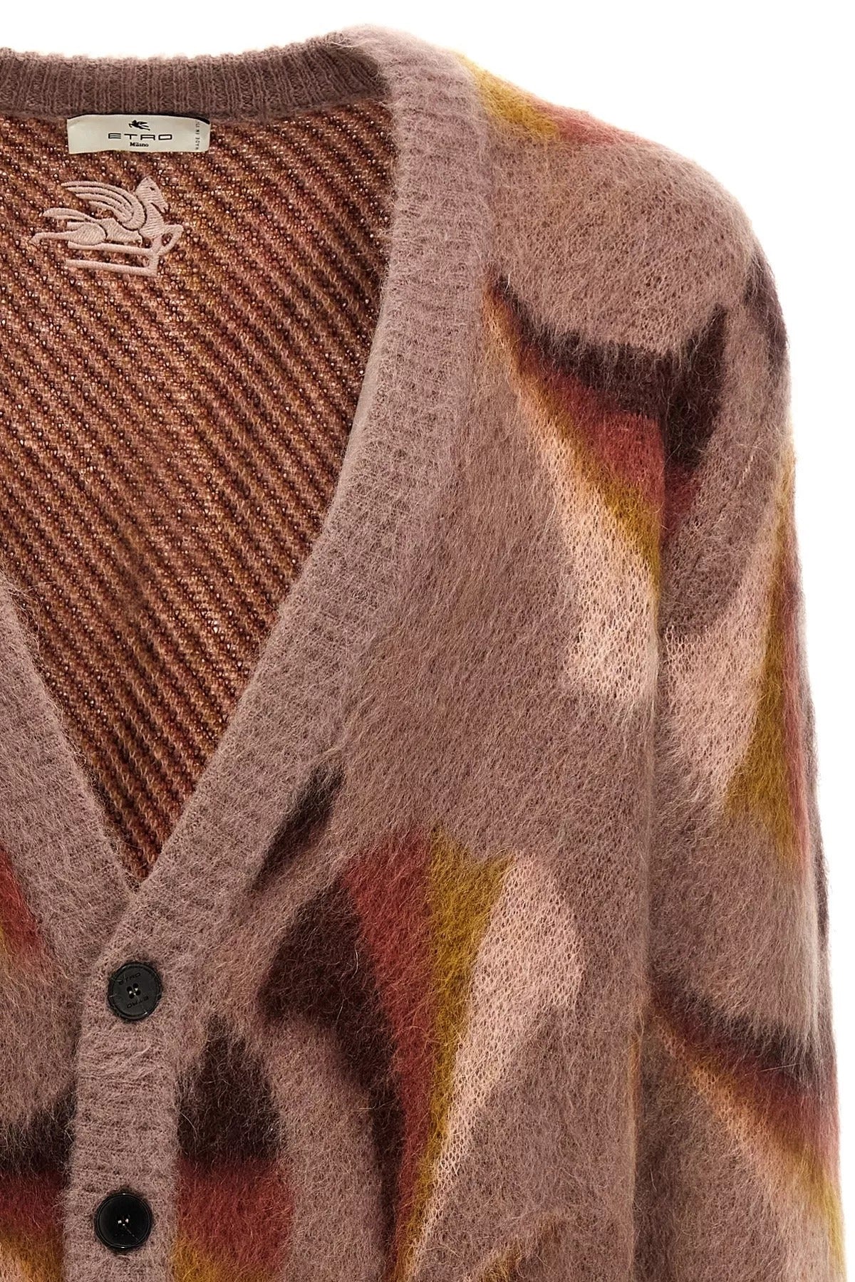 Etro Patterned Mohair Blend Cardigan