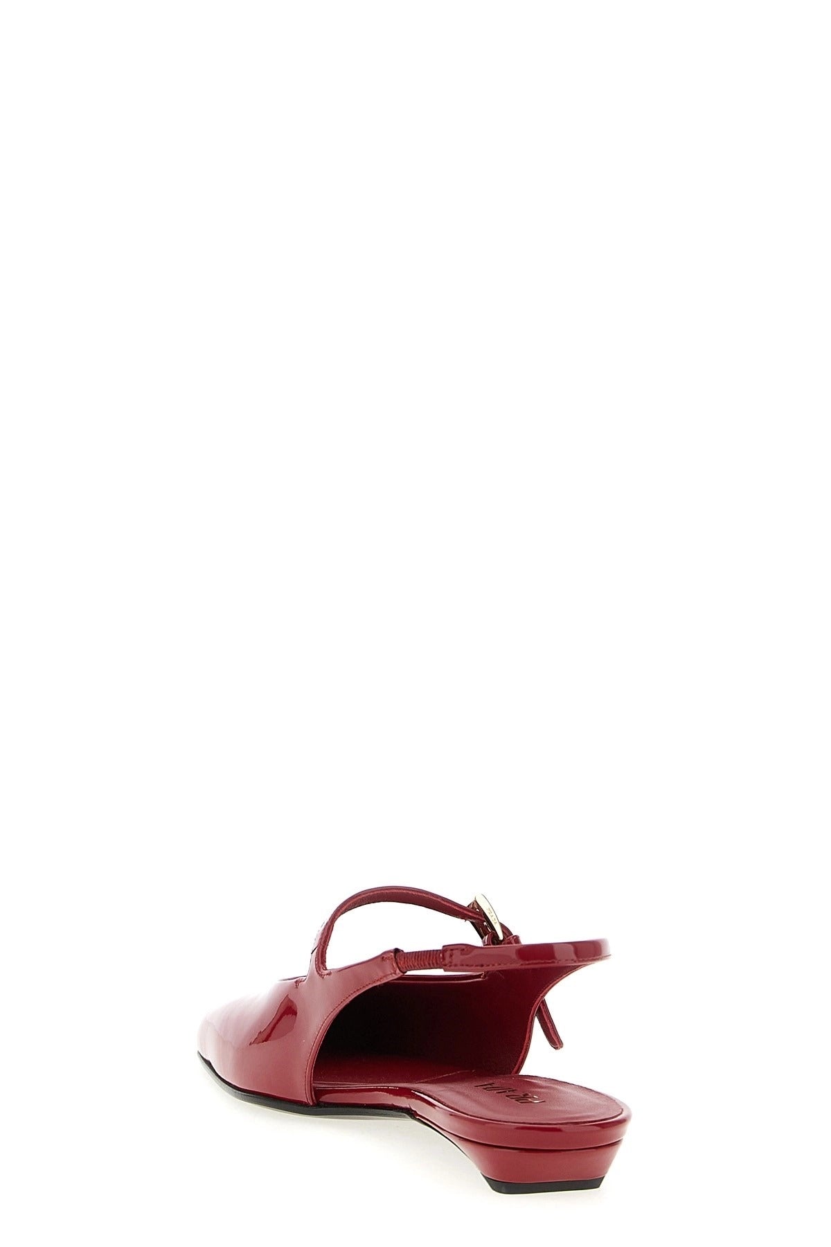 Prada Patent Leather Square-Toe Slingback