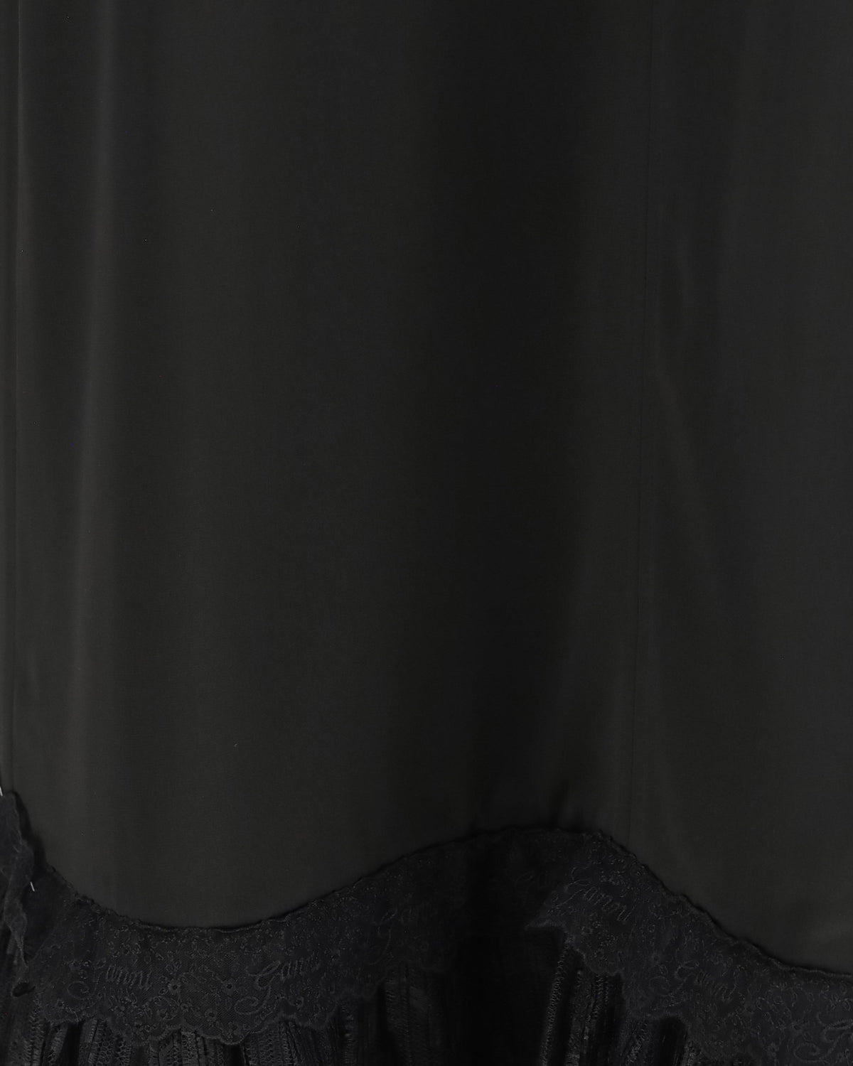 Ganni Lace-Trimmed Satin Long Dress