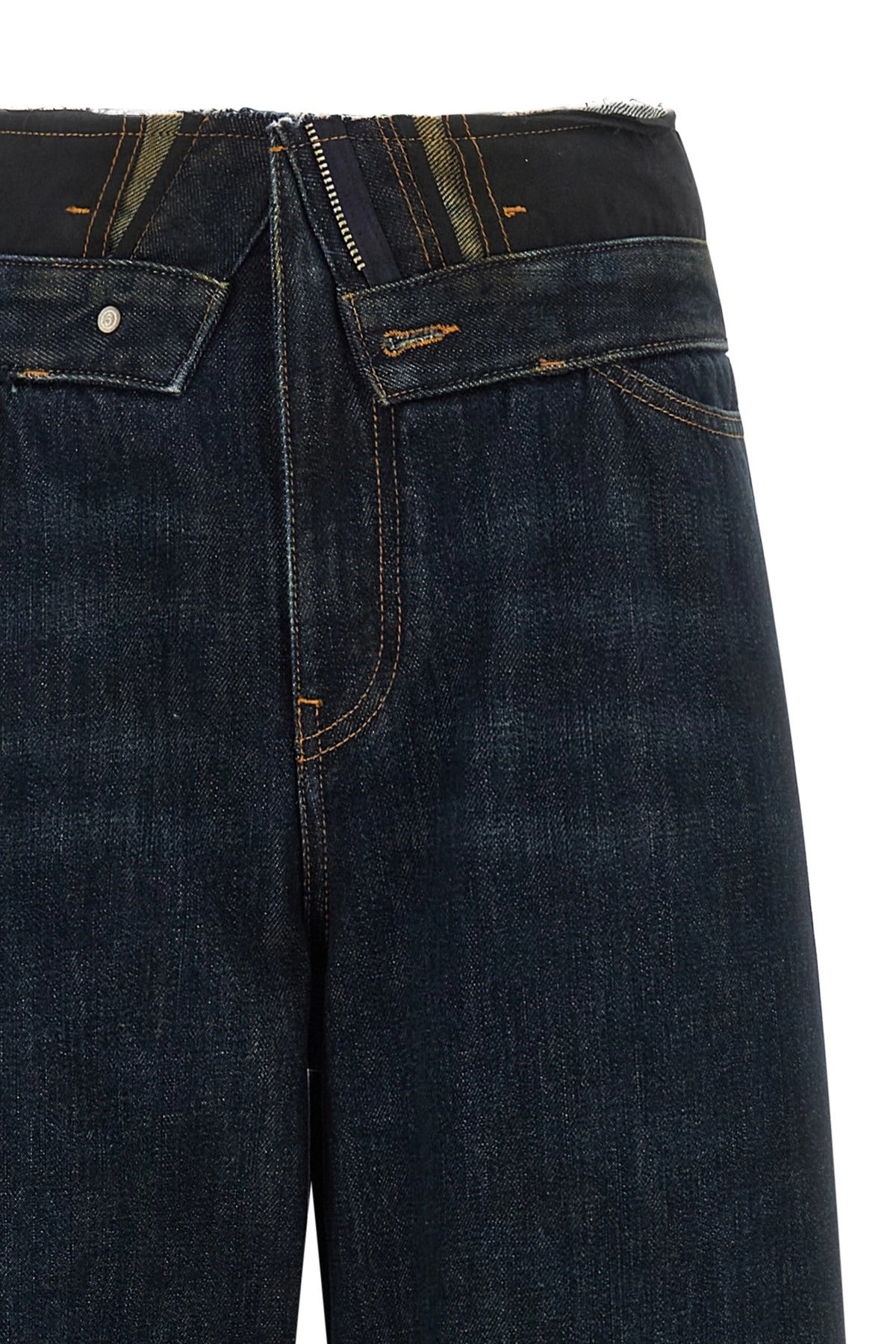 MM6 Maison Margiela Raw Cut Waist Jeans