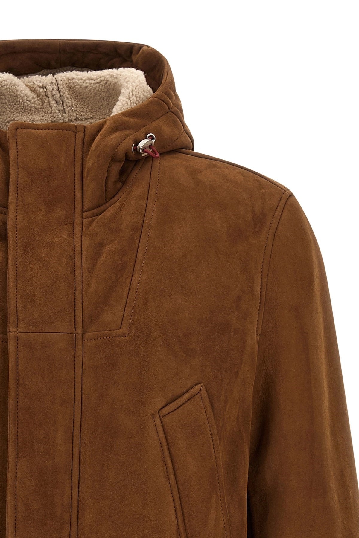 Brunello Cucinelli Suede Shearling Parka