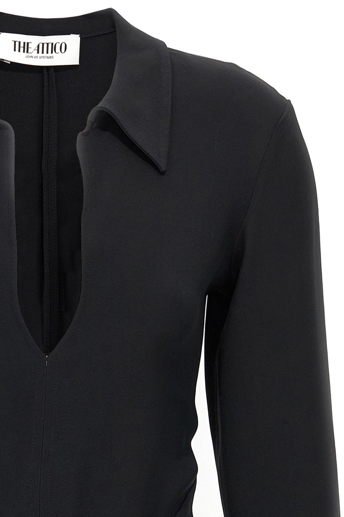 The Attico Black Mini Polo Dress