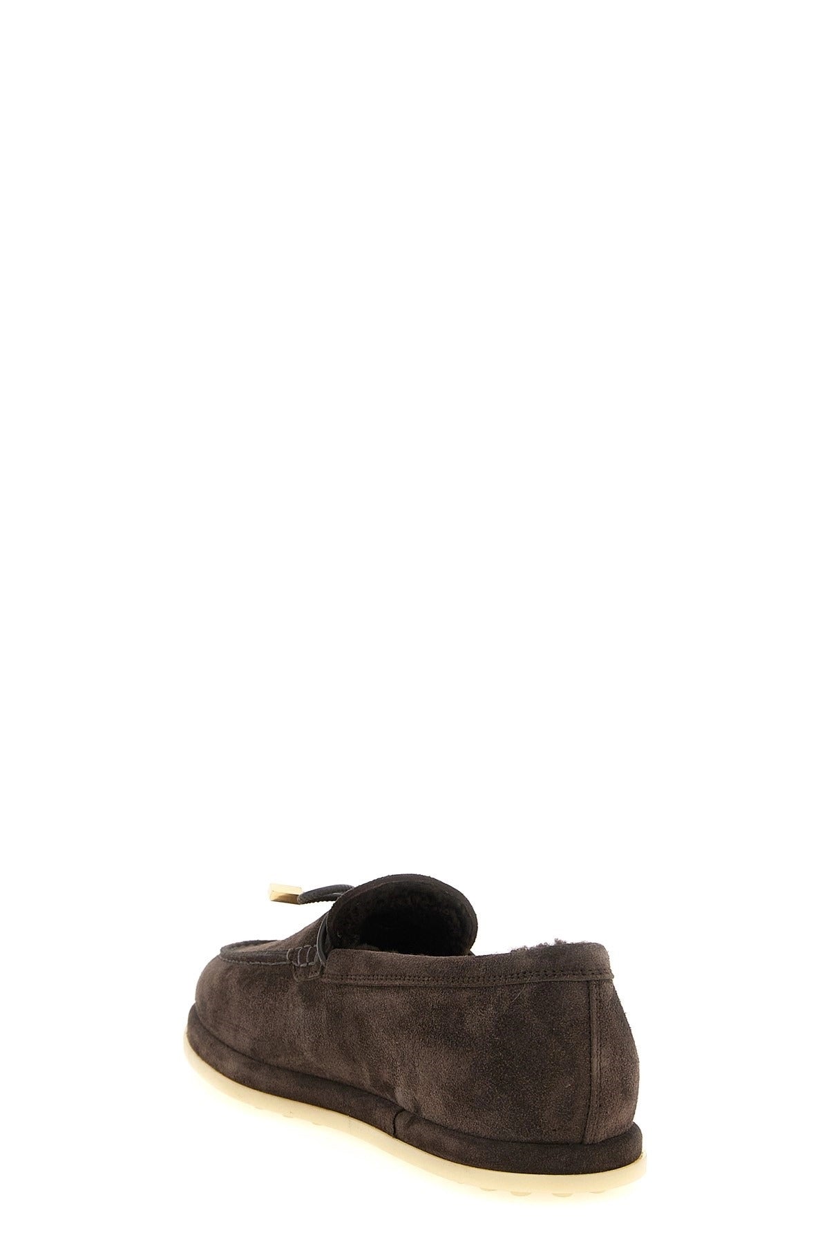 Tod's Shearling Suede Loafers