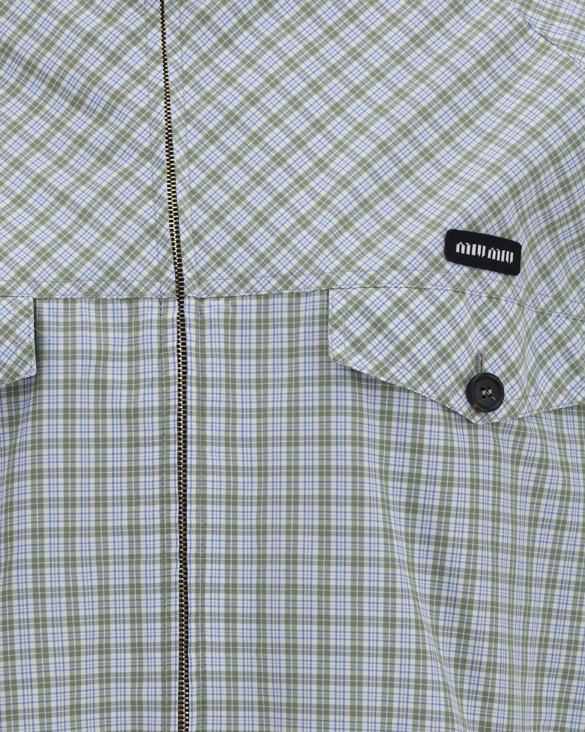 Miu Miu Checked Technical Fabric Blouson Jacket