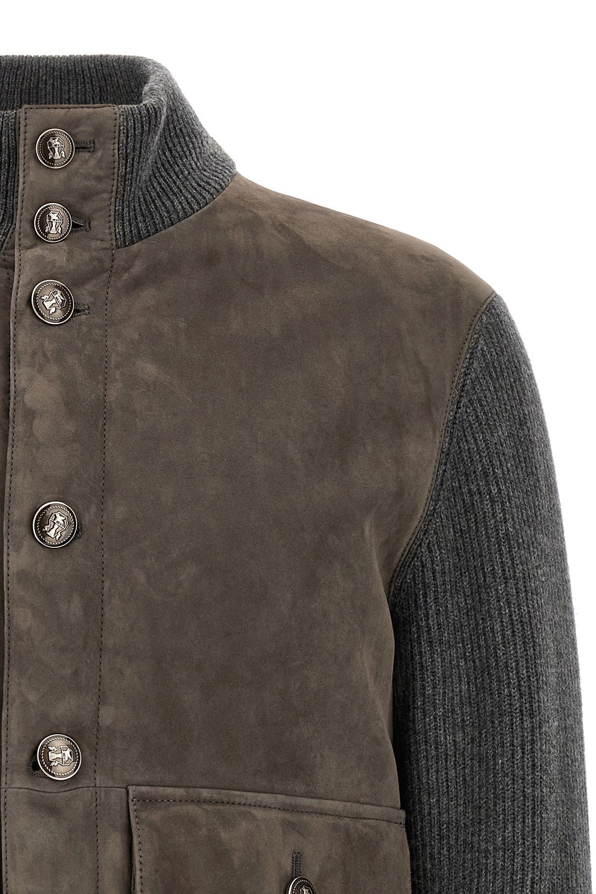 Brunello Cucinelli Suede And Wool Jacket
