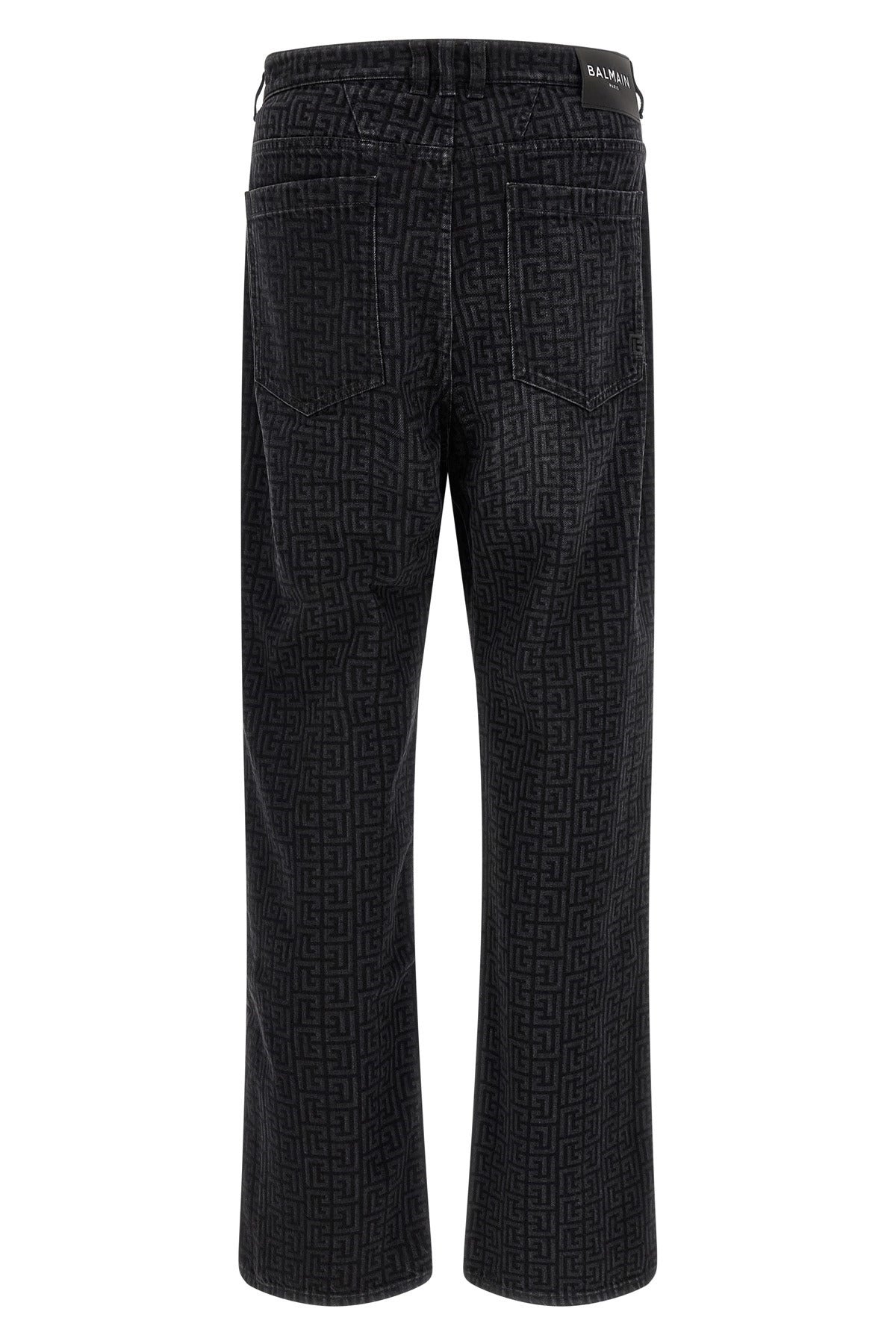 Balmain Pb Monogram Straight Jeans