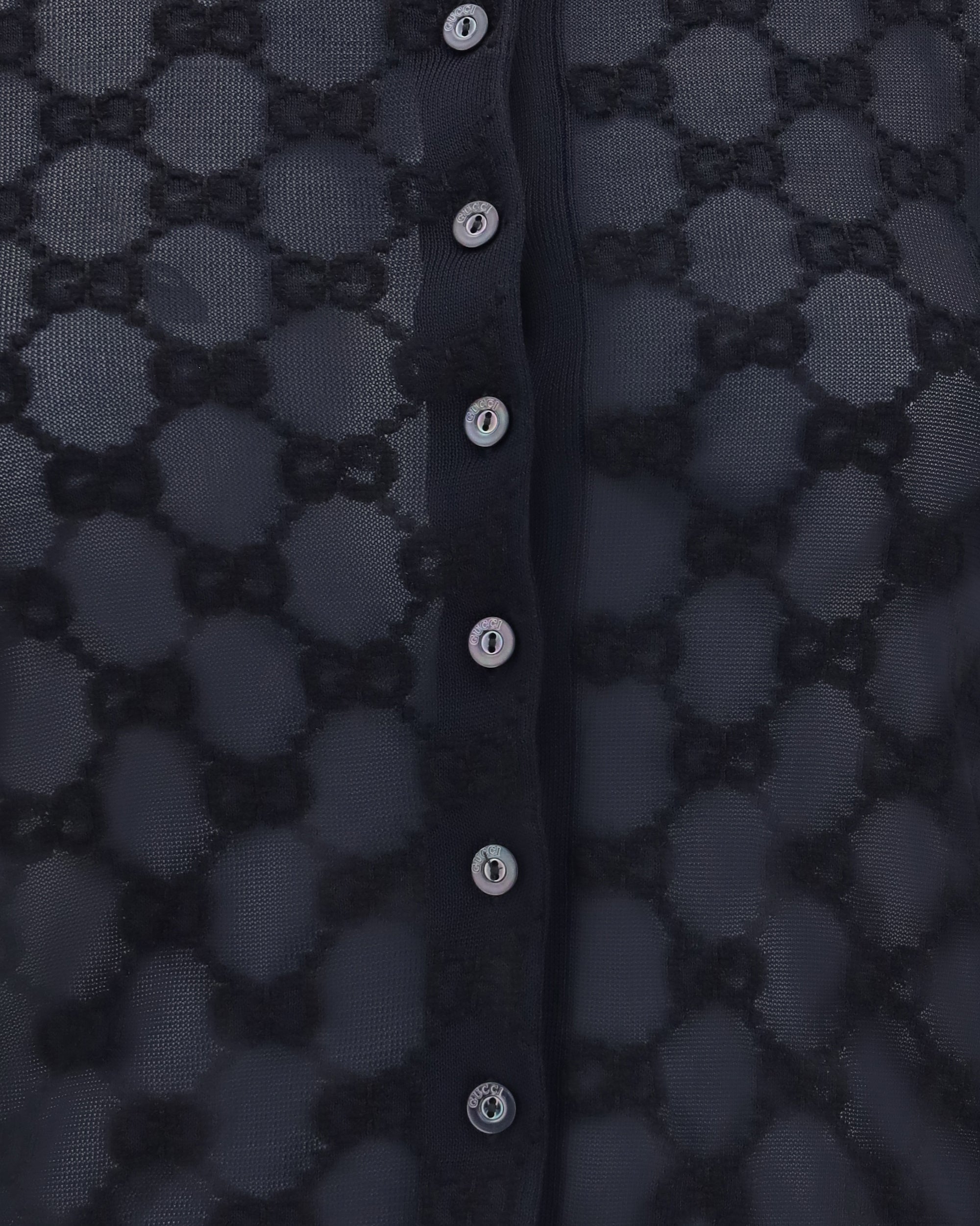 Gucci GG All-Over Viscose Crepe Cardigan