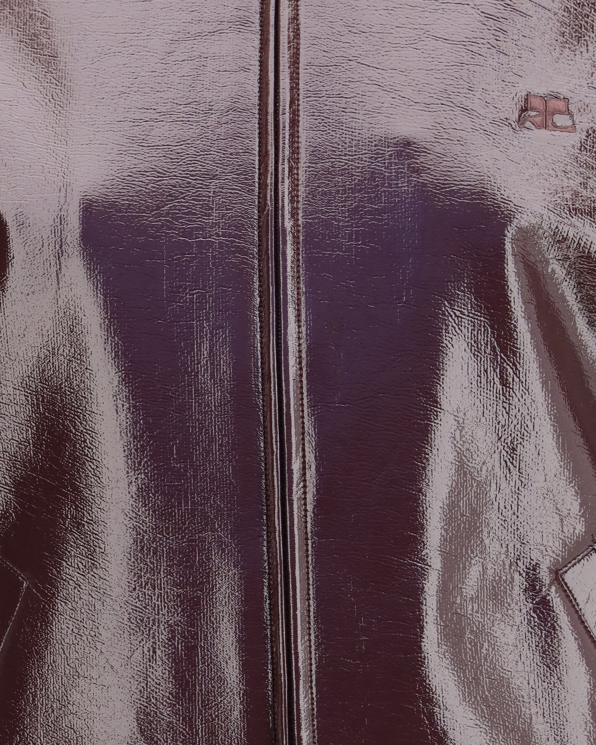 Courrèges Vinyl Bomber Jacket