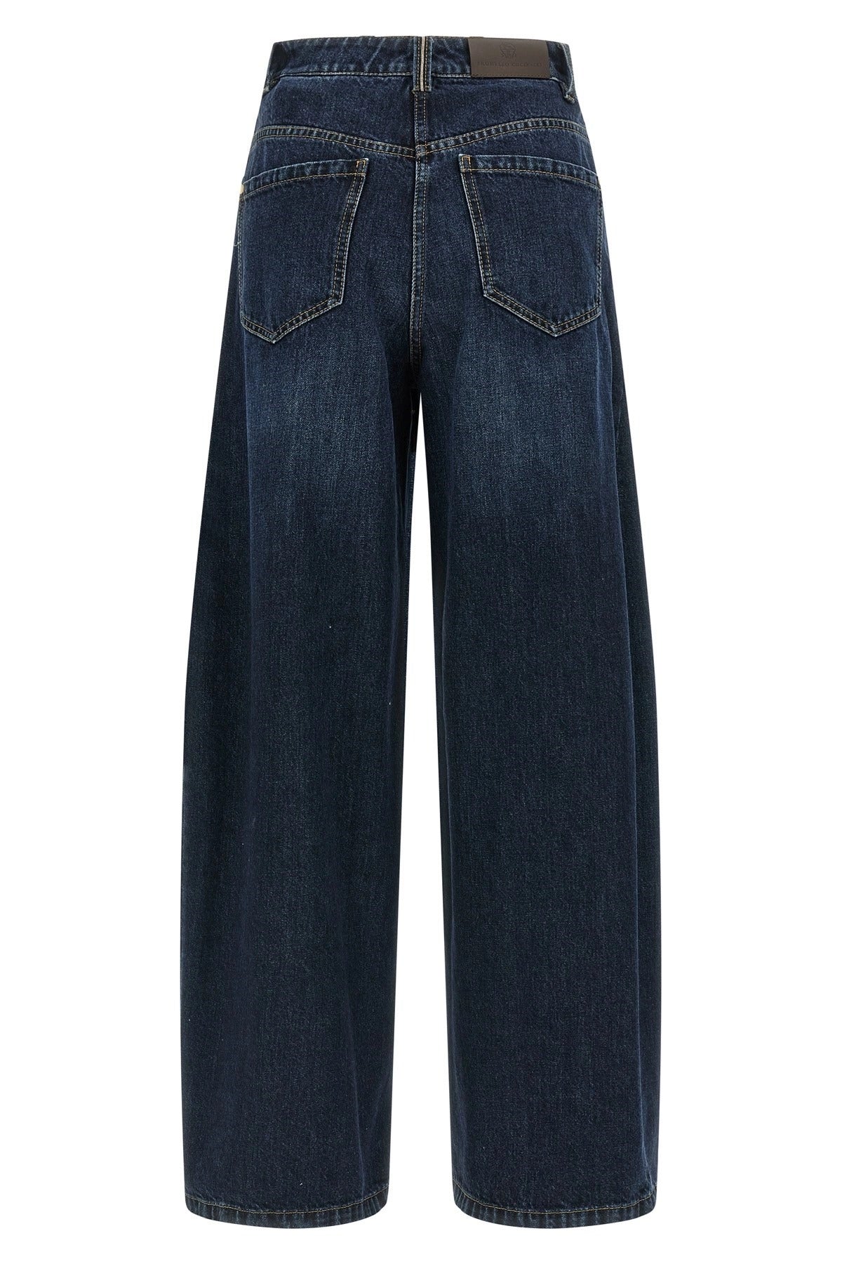Brunello Cucinelli Wide Barrel Full-Length Jeans