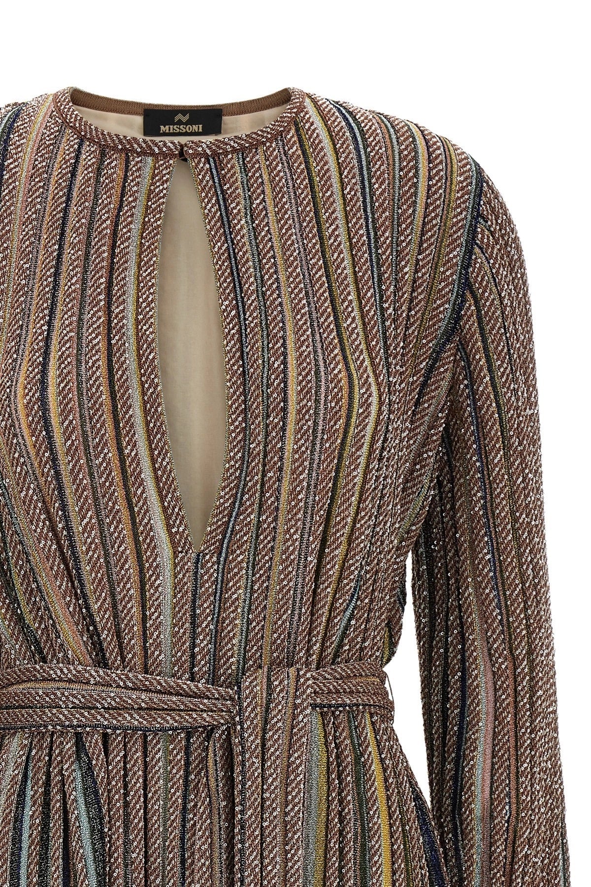 Missoni V-Neck And Belt Dress