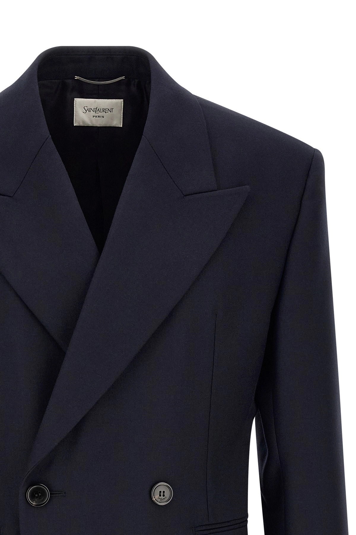 Saint Laurent Felted Wool Gabardine Blazer