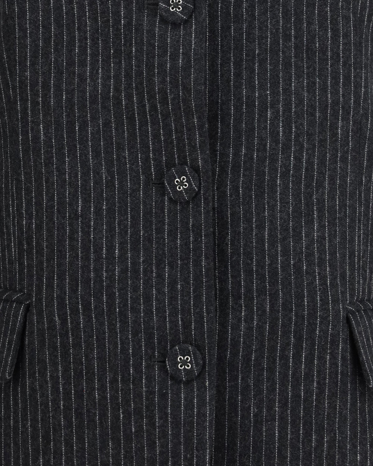 Ganni Pinstripe Wool Blazer