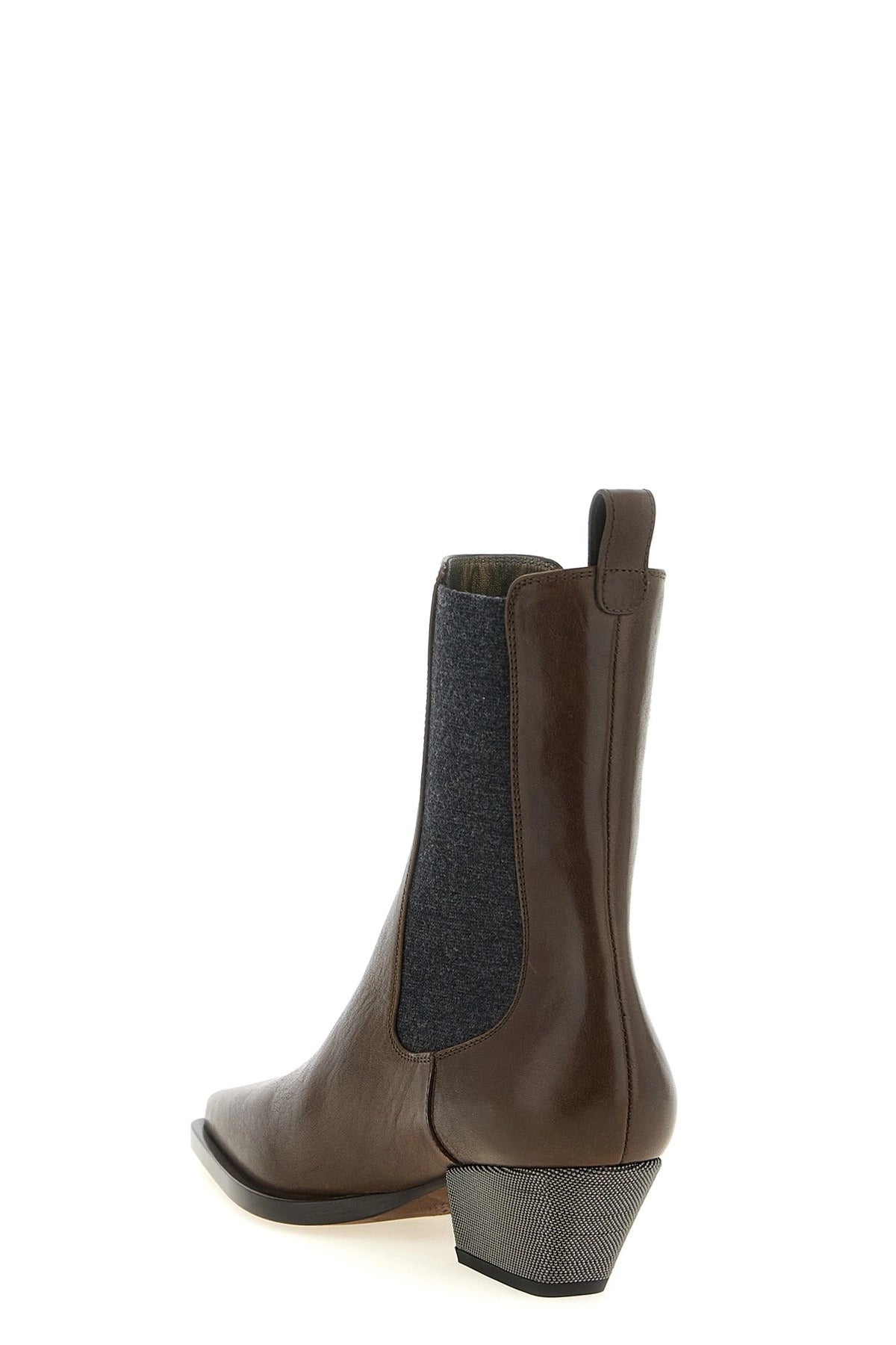 Brunello Cucinelli Precious Heel Ankle Boots
