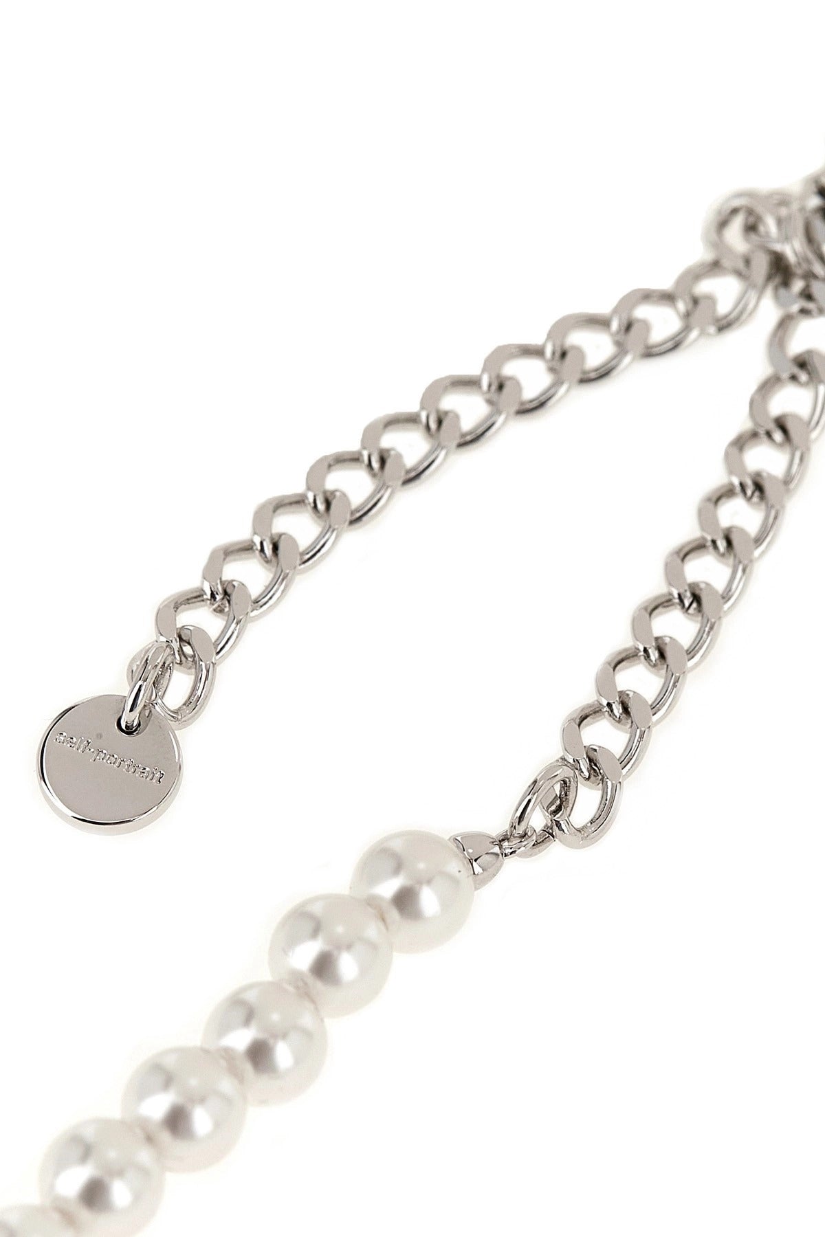 Self-Portrait Black Bow Pearl Necklace