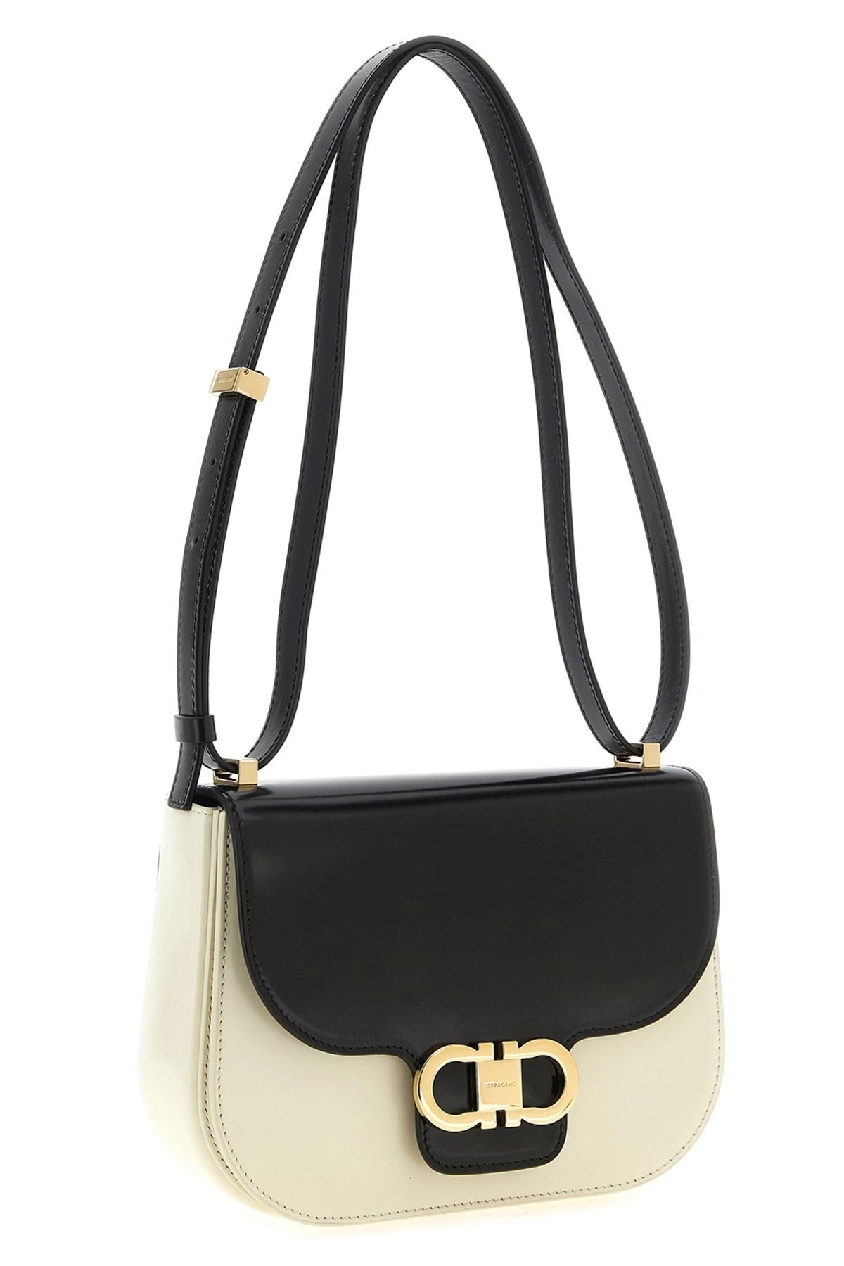Ferragamo North-South Double Gancini Crossbody Bag