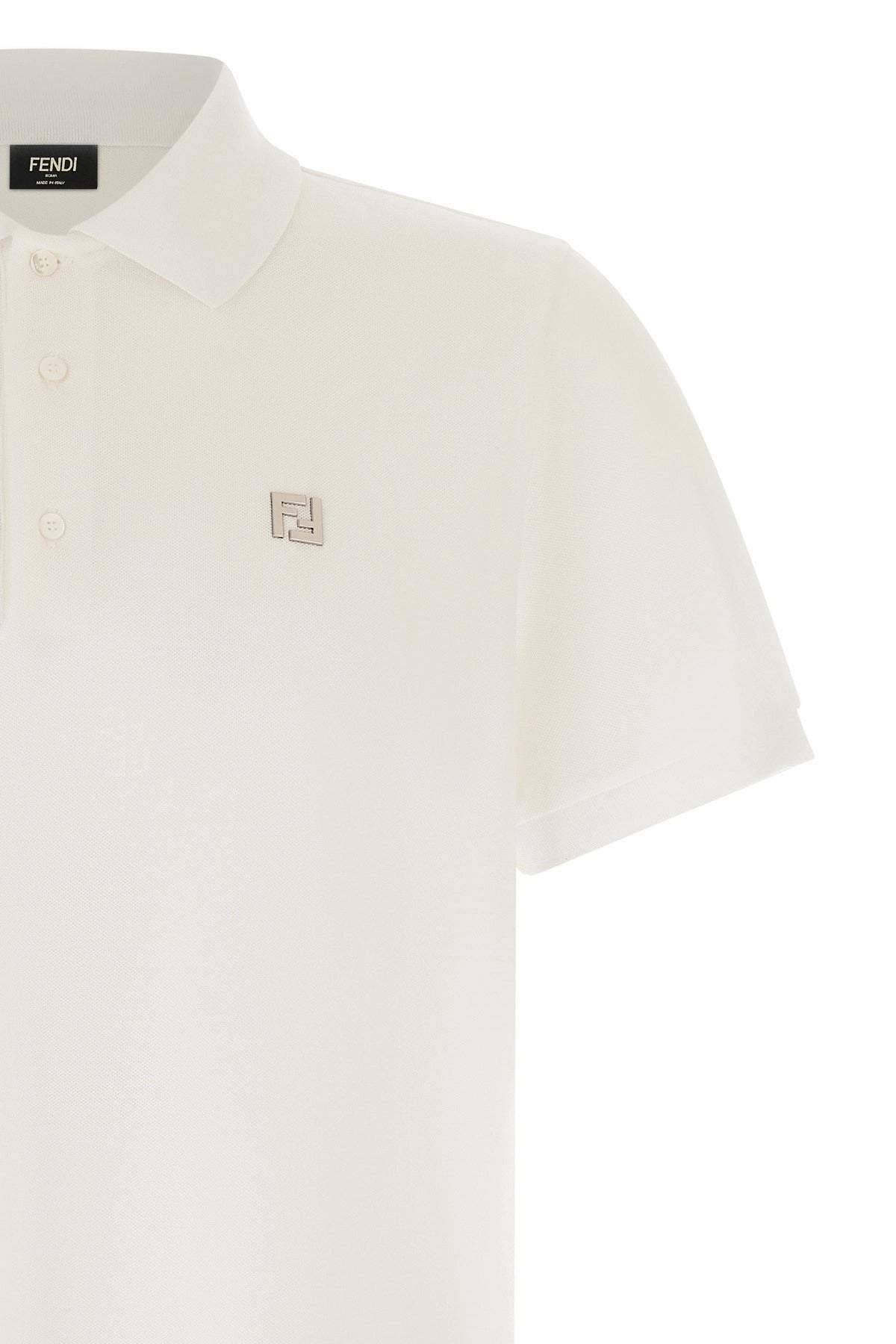 Fendi Metallic FF Logo Polo Shirt