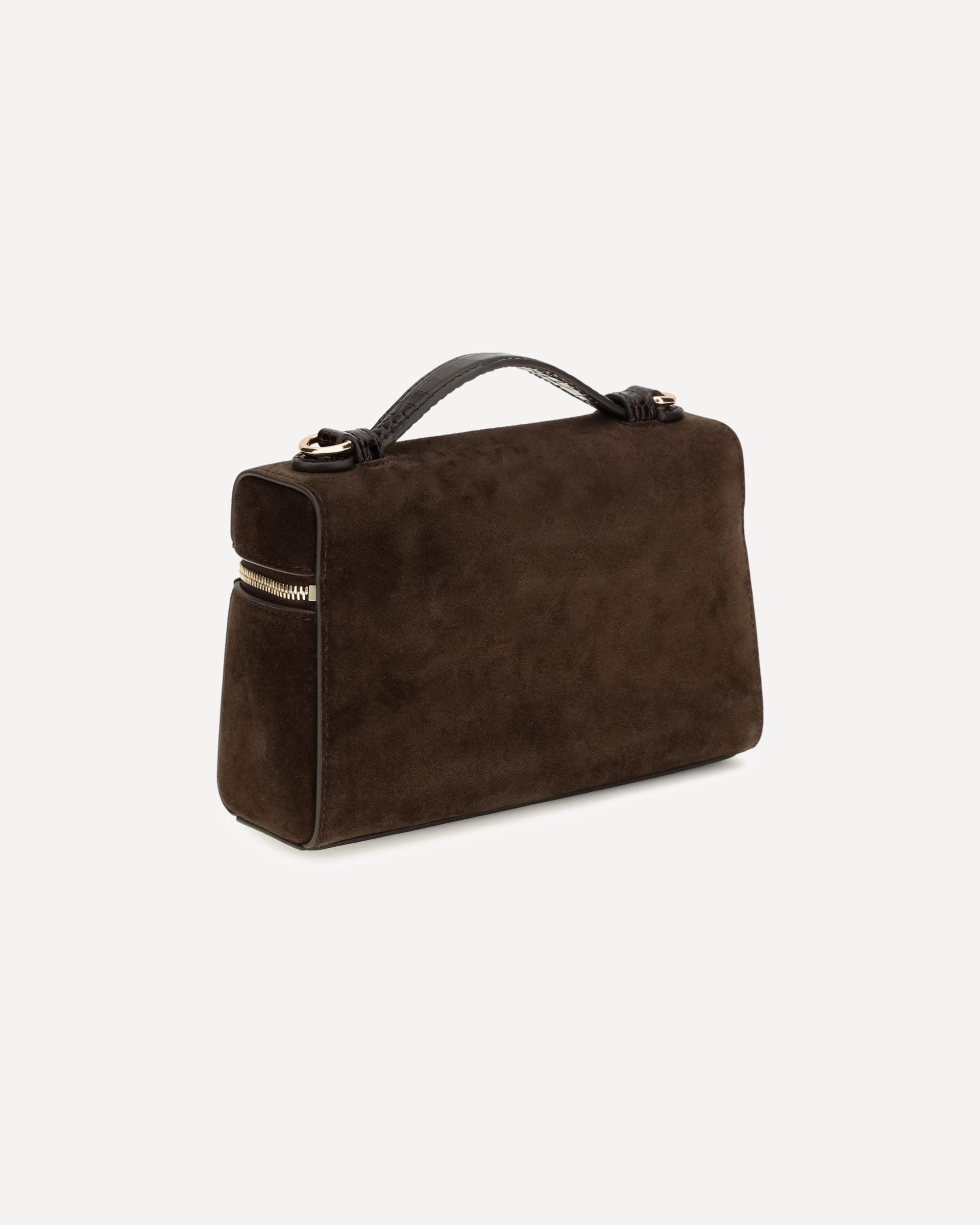 Tory Burch Romy Slim Suede Top Handle Bag