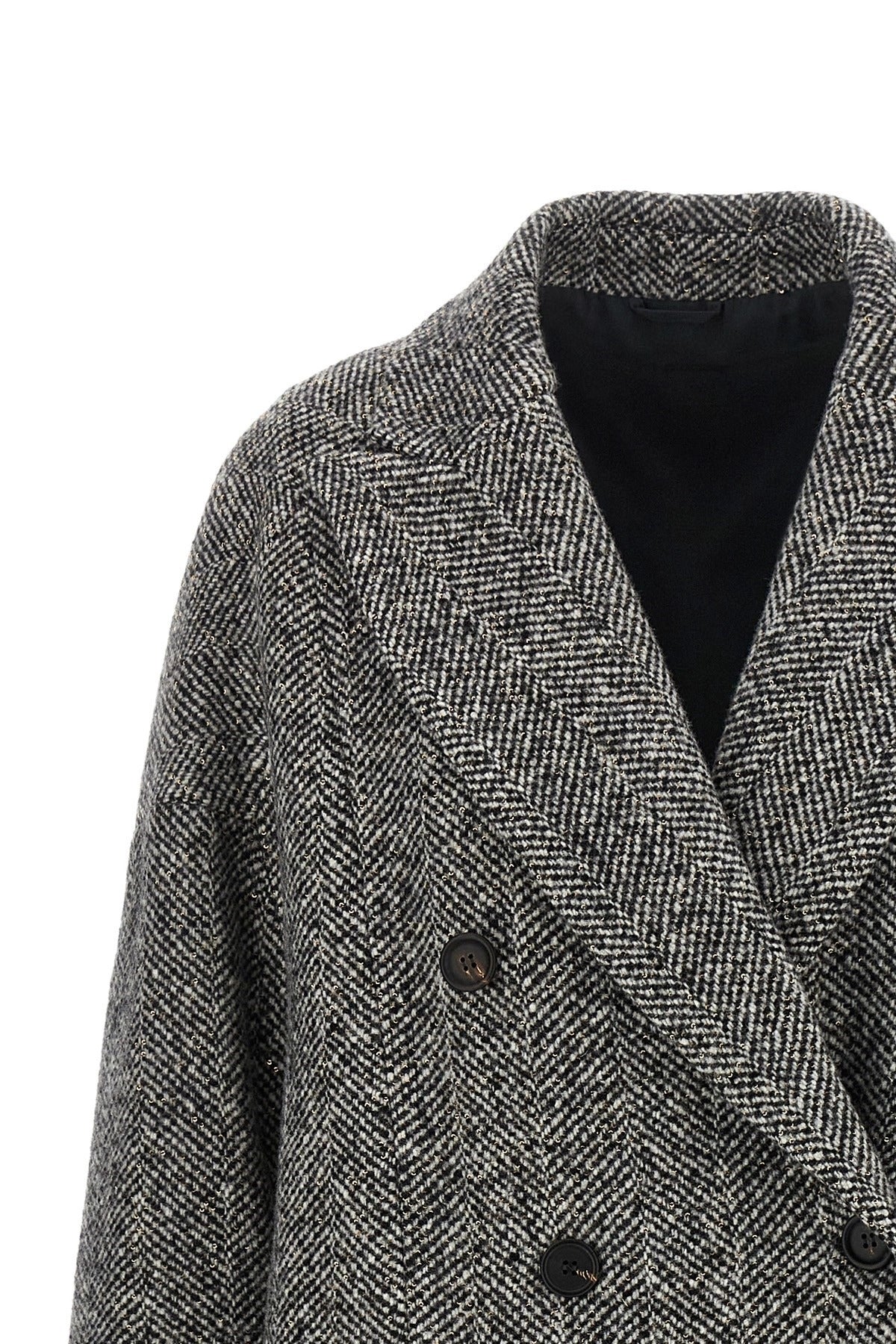 Brunello Cucinelli Dazzling Chevron Coat