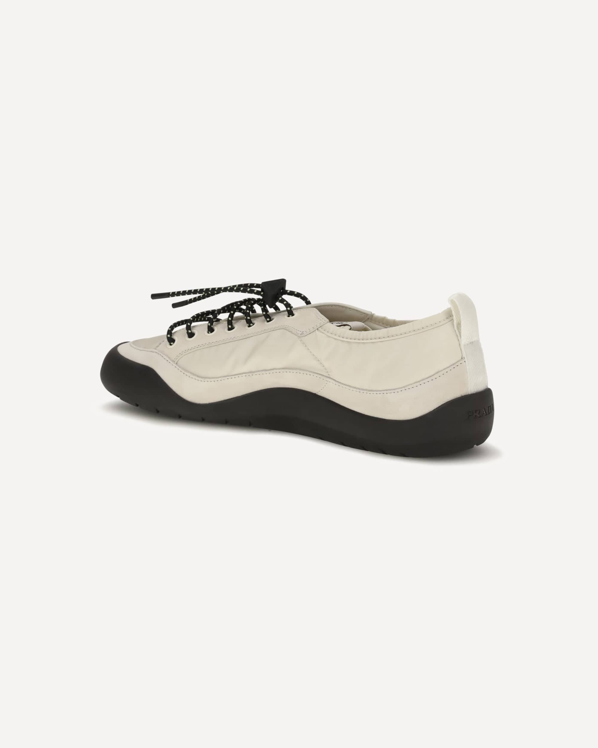 Prada Leather And Fabric Sneakers