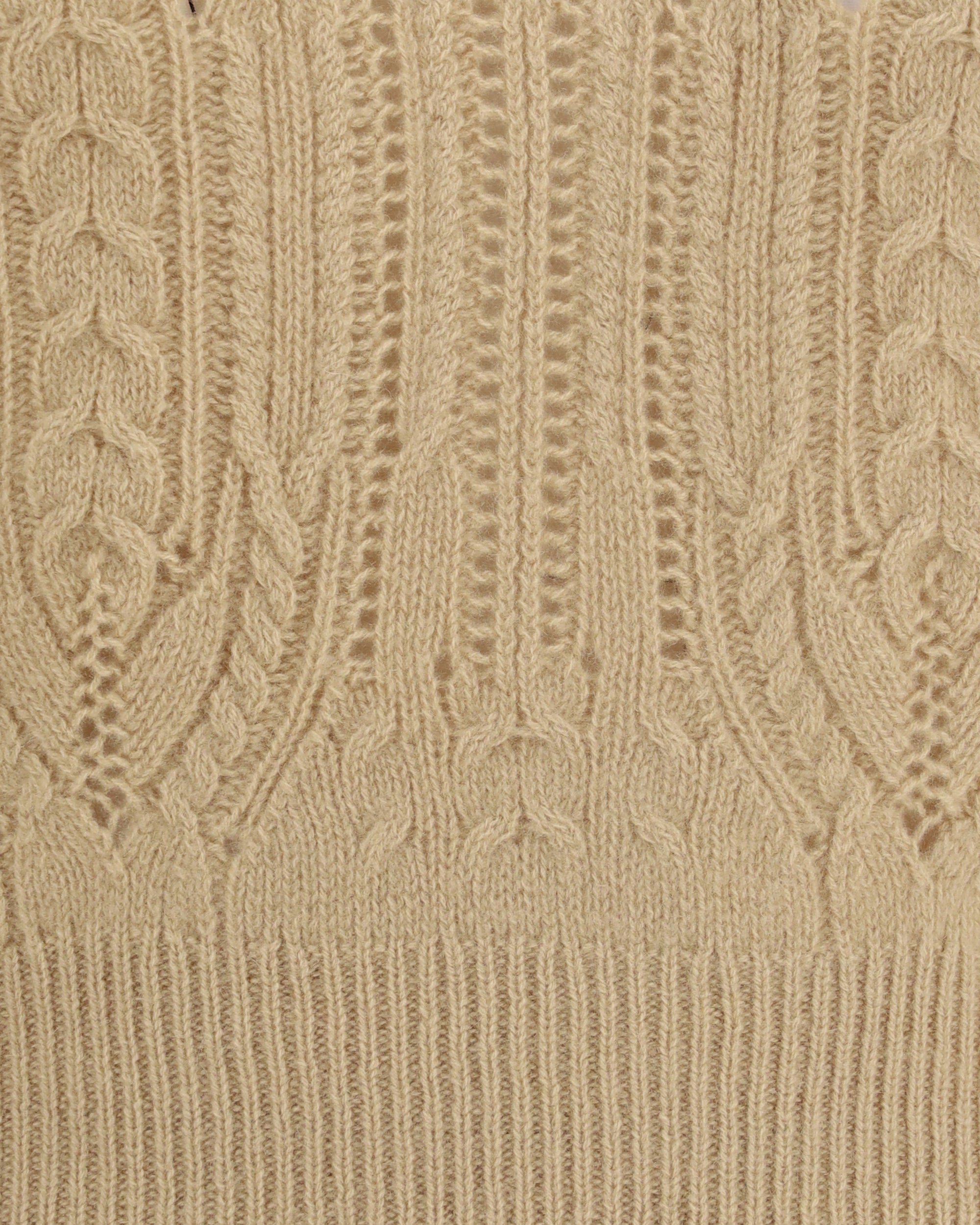 Ermanno Scervino Long Sleeve Cable Knit Cashmere Sweater